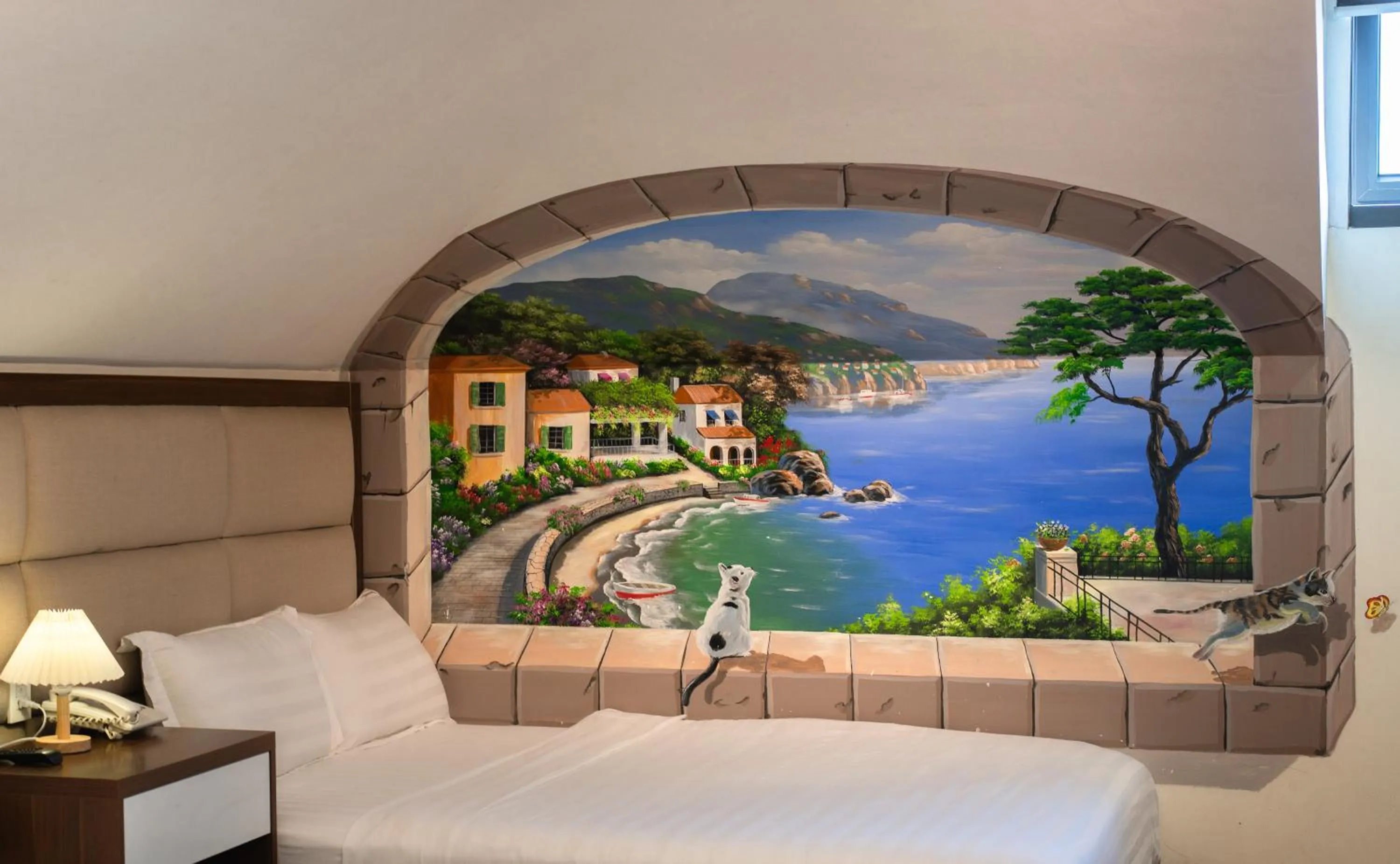 Decorative detail, Bed in Tasme Hotel