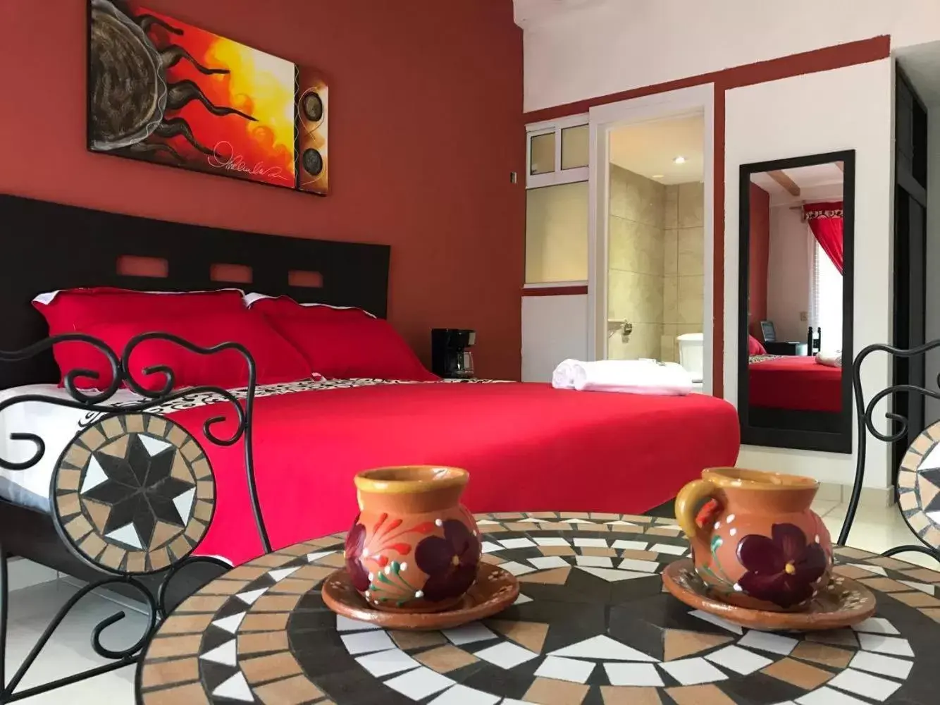 Coffee/tea facilities, Bed in Hotel & Suites Cerro Roj0