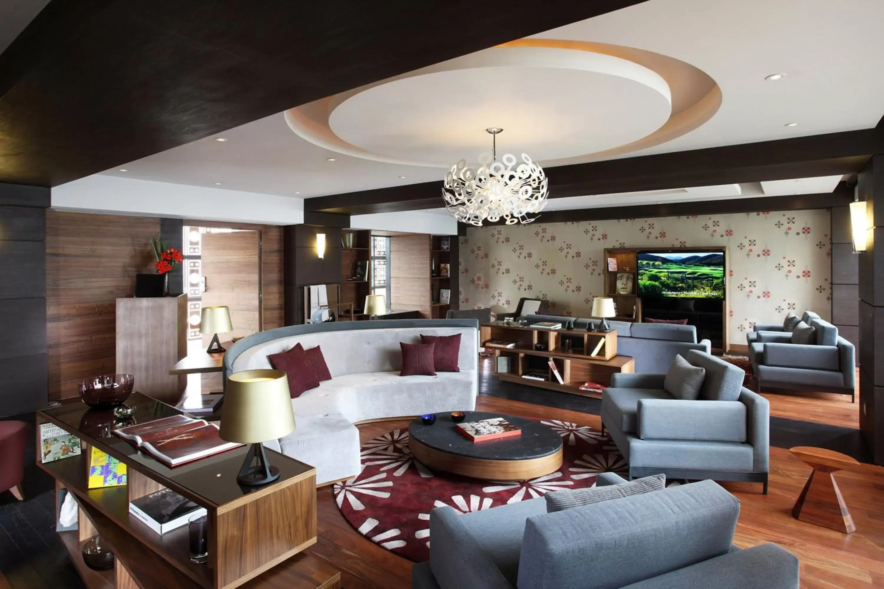 Communal lounge/ TV room, Lounge/Bar in JW Marriott Hotel Mexico City Santa Fe