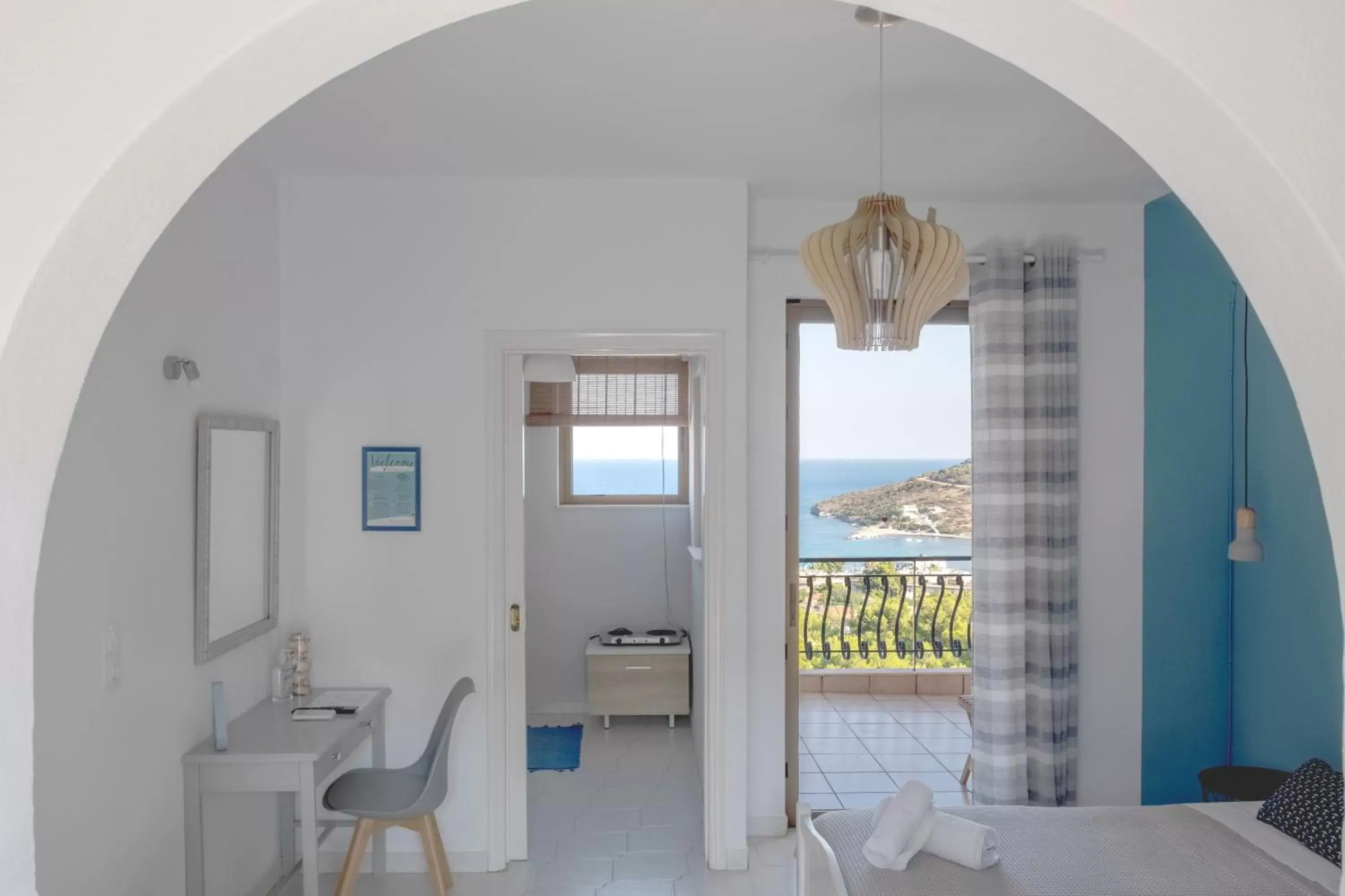 Sea view in Pefkides Aegina Boutique Apartments