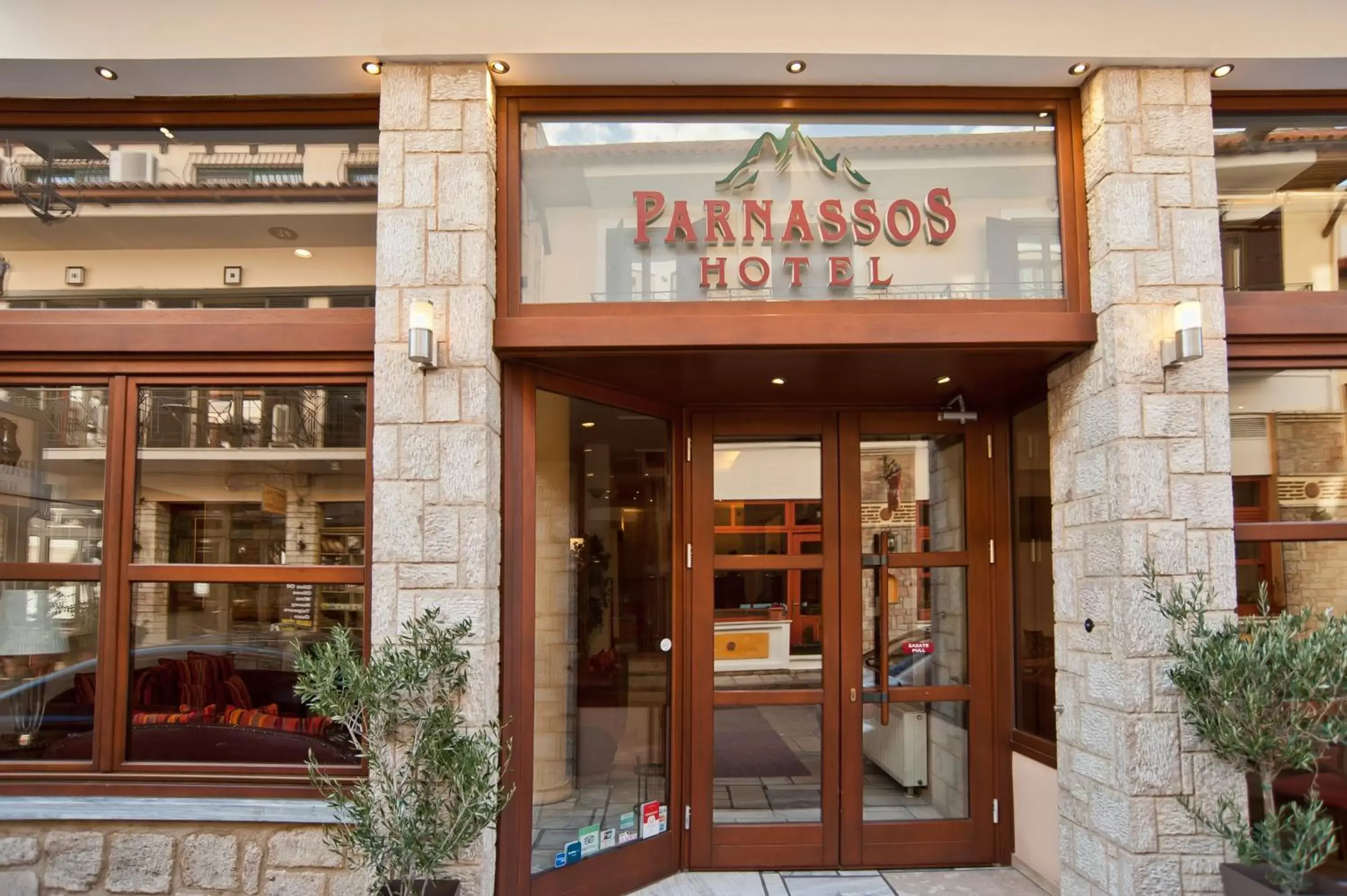 Facade/entrance in Parnassos Delphi Hotel