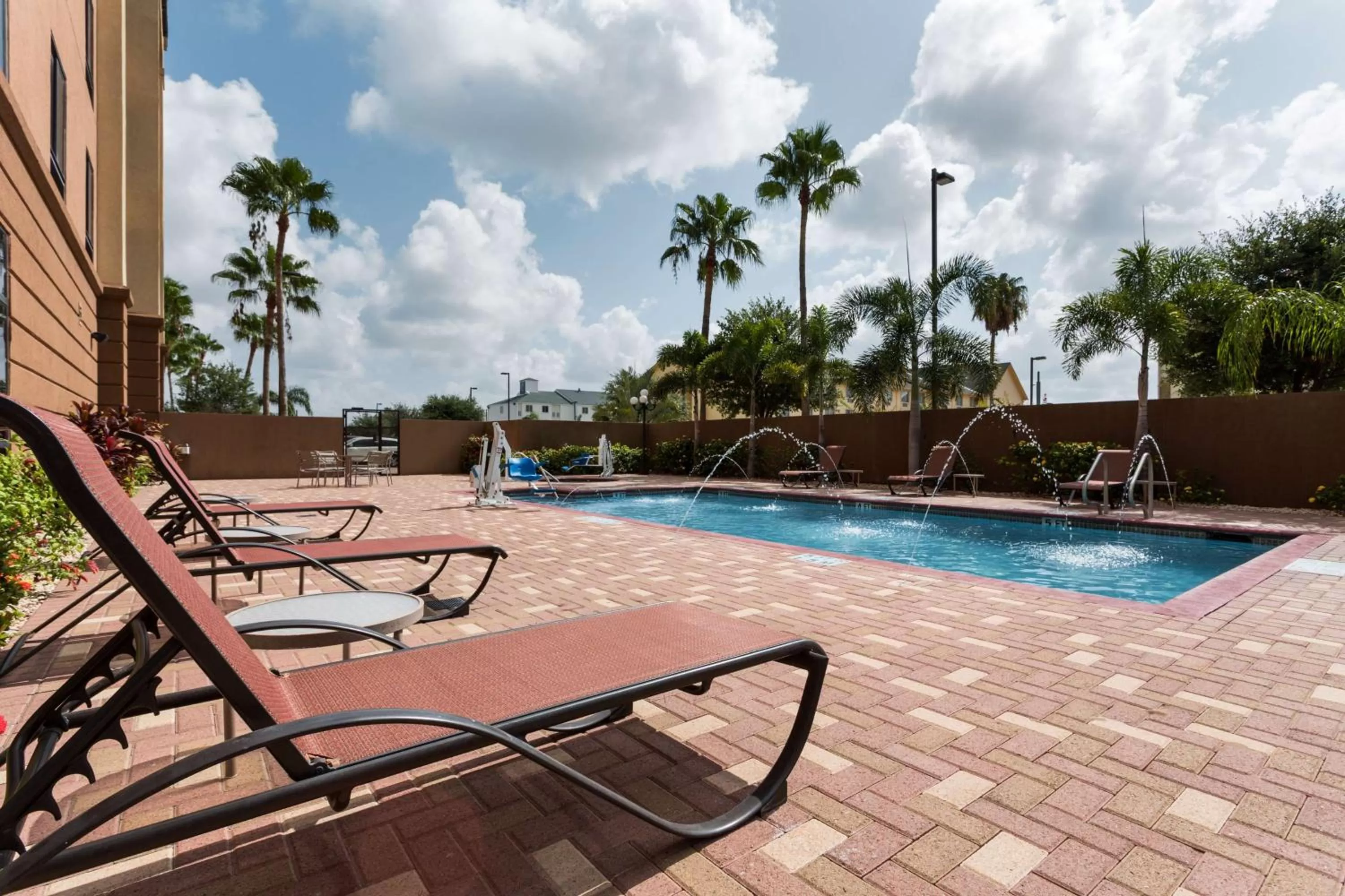 Pool view in Hampton Inn & Suites Pharr