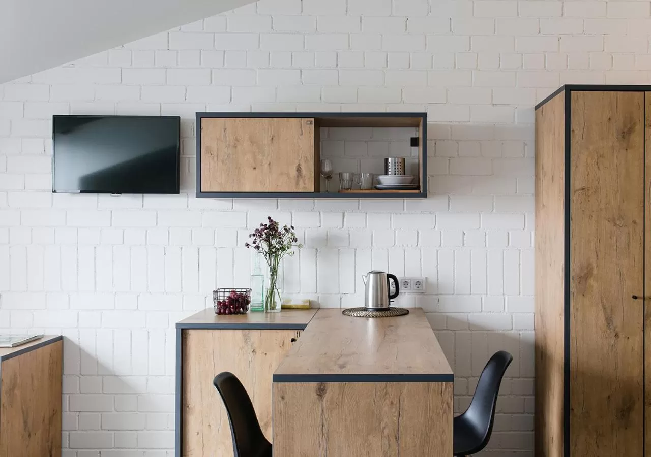 Kitchen or kitchenette, Kitchen/Kitchenette in SELF CHECK-IN Hotel Railway Apartments