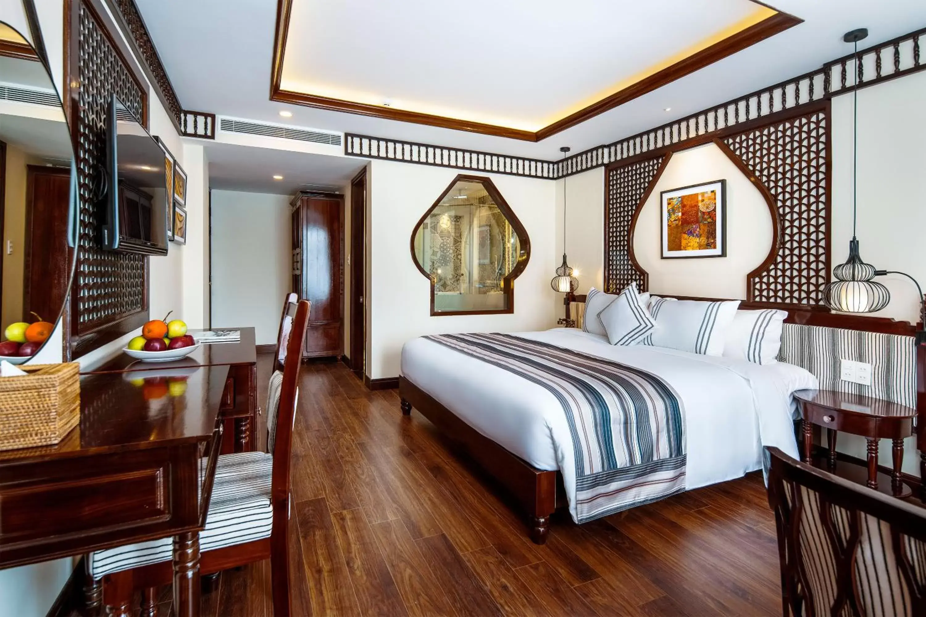 Bed in Le Pavillon Hoi An Paradise Hotel & Spa