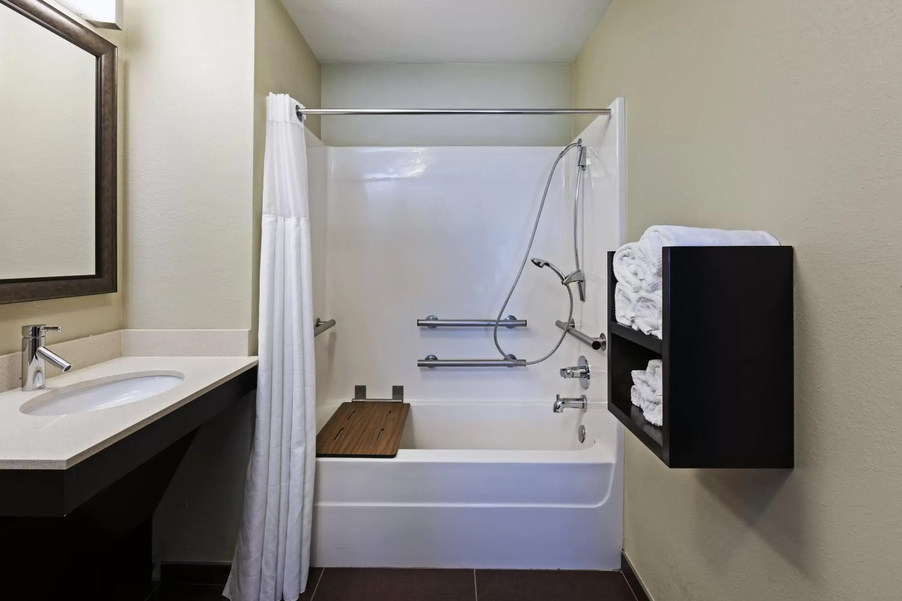 Bedroom, Bathroom in Staybridge Suites Tulsa-Woodland Hills, an IHG Hotel