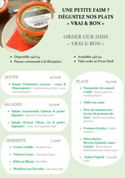 Meals in Hotel Montbriand Antony - Ancien Alixia