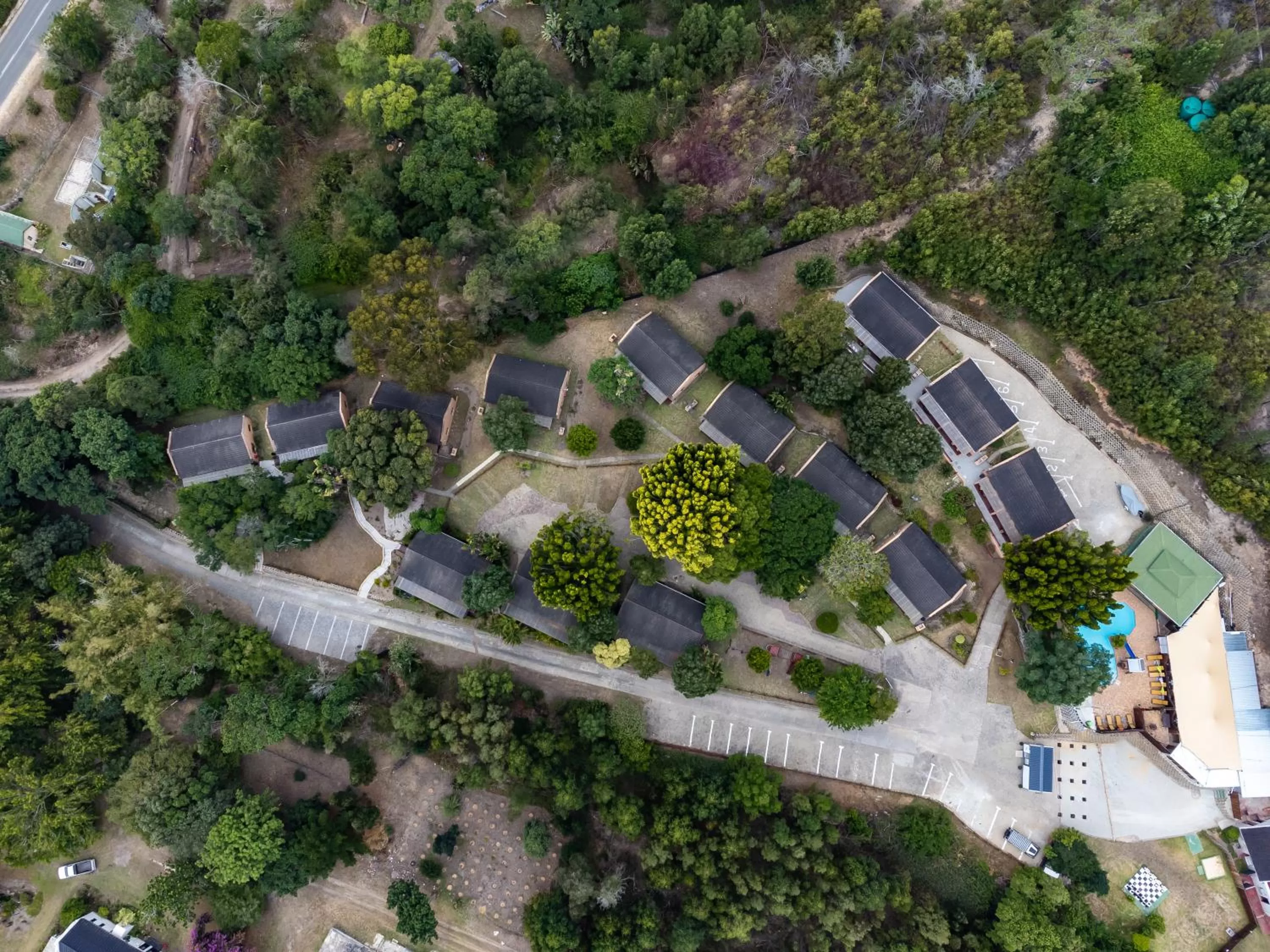 Bird's eye view in Gooderson Knysna Chalets