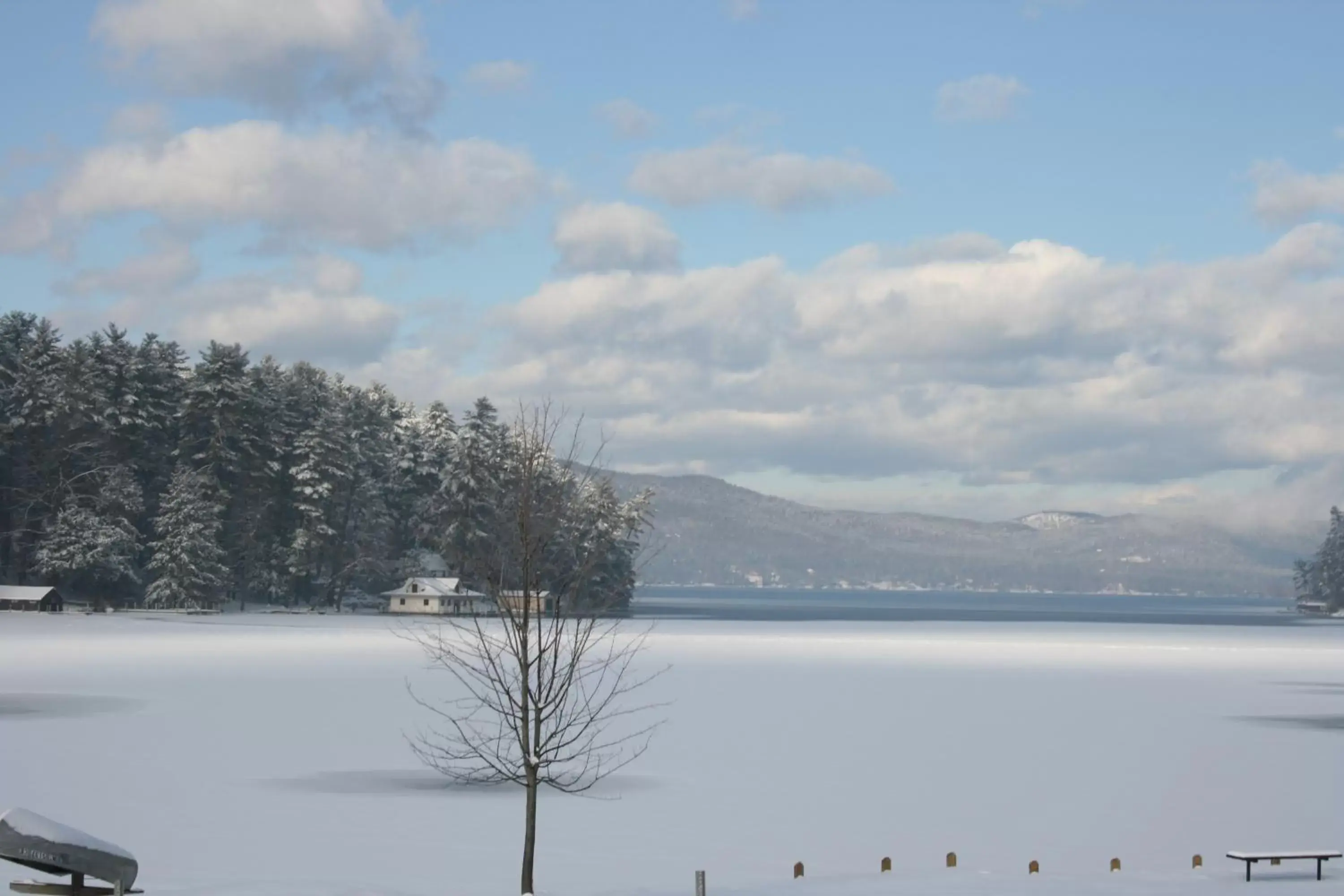 Winter in Bayside Resort, Lake George NY