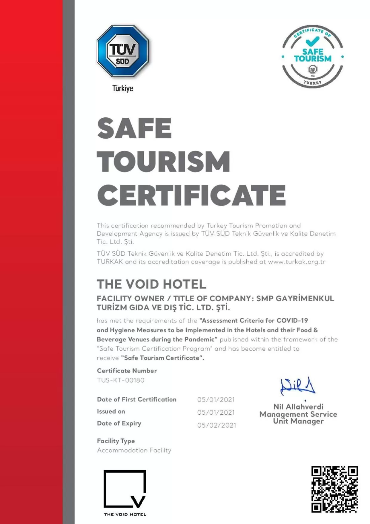 Logo/Certificate/Sign in The Void Hotel