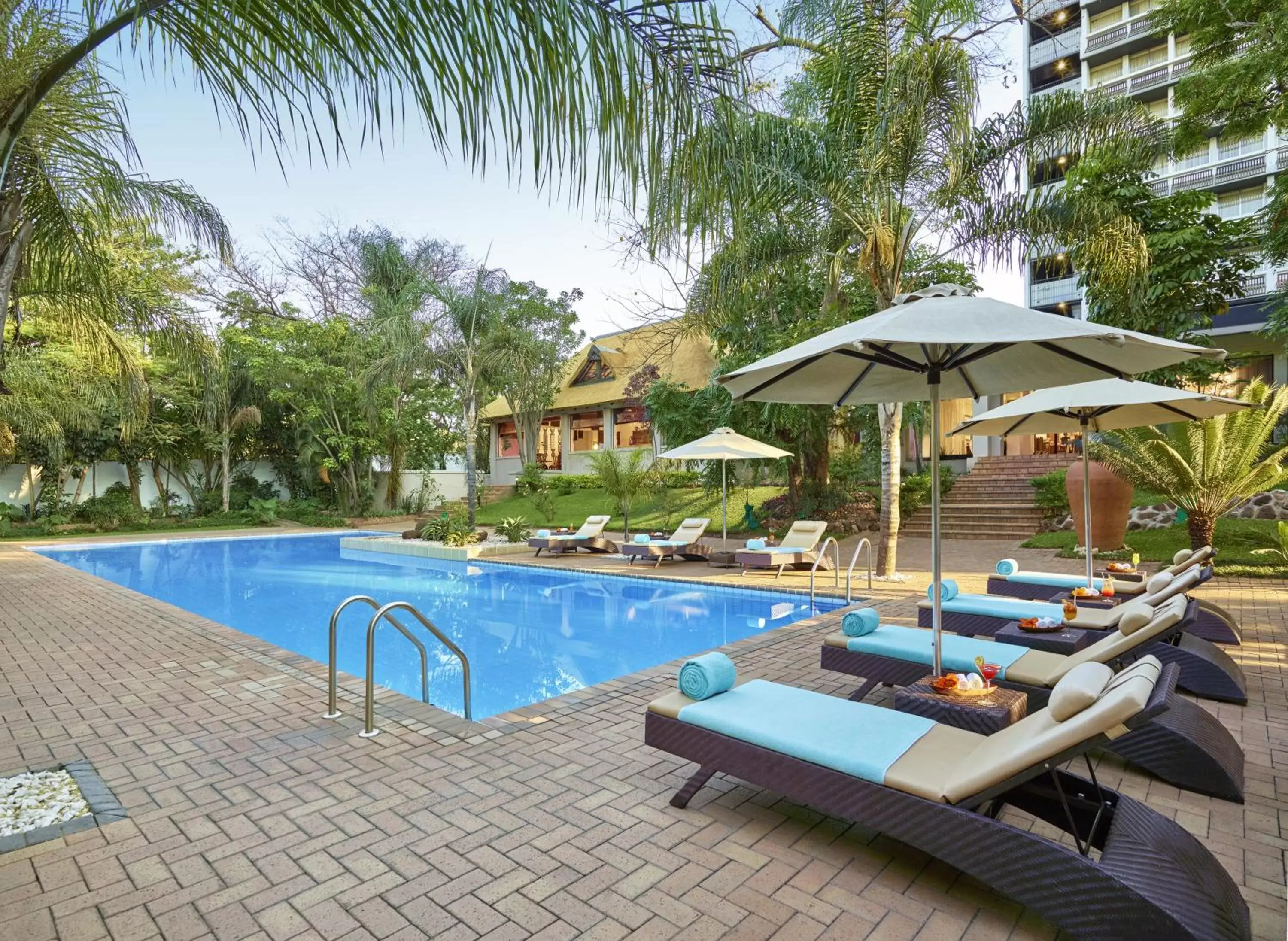 Natural landscape, Swimming Pool in Taj Pamodzi Lusaka