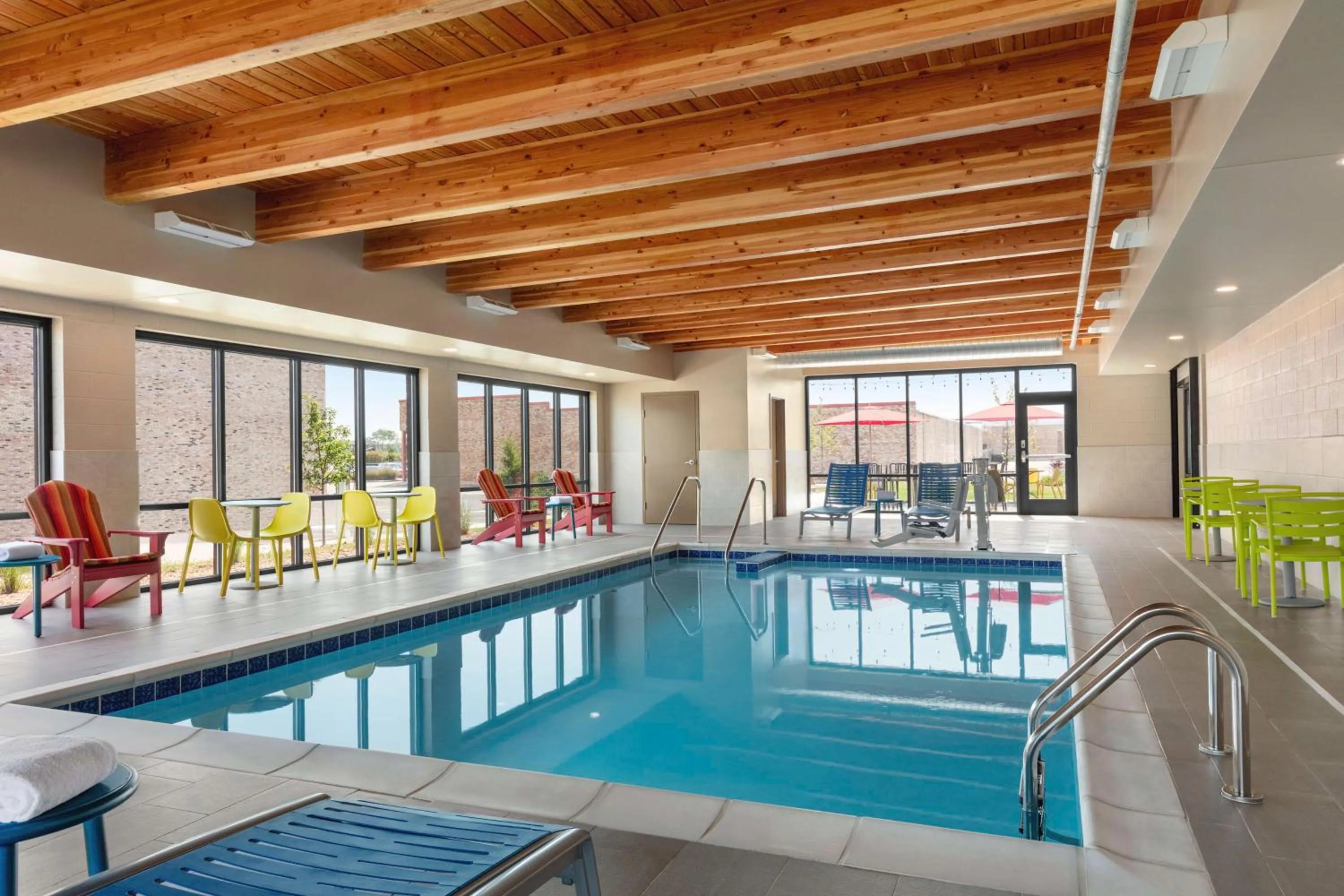 Pool view in Home2 Suites By Hilton Milwaukee West