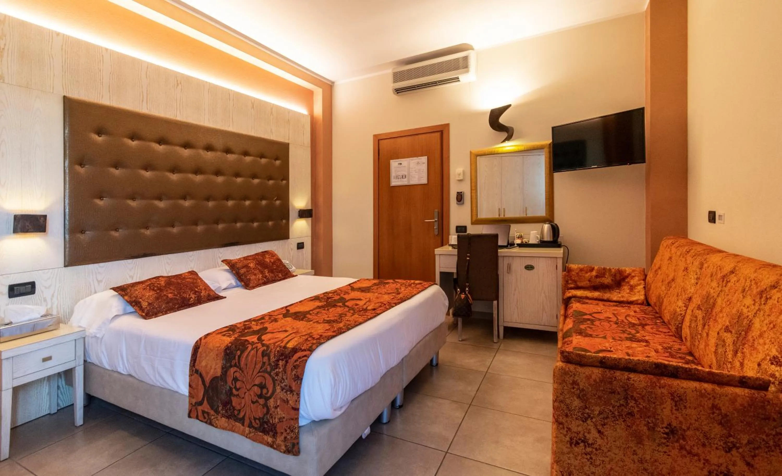 Bed in Hotel Villa Tiziana