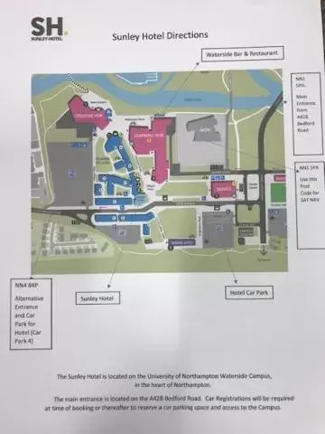 Bird's eye view, Floor Plan in Sunley Hotel