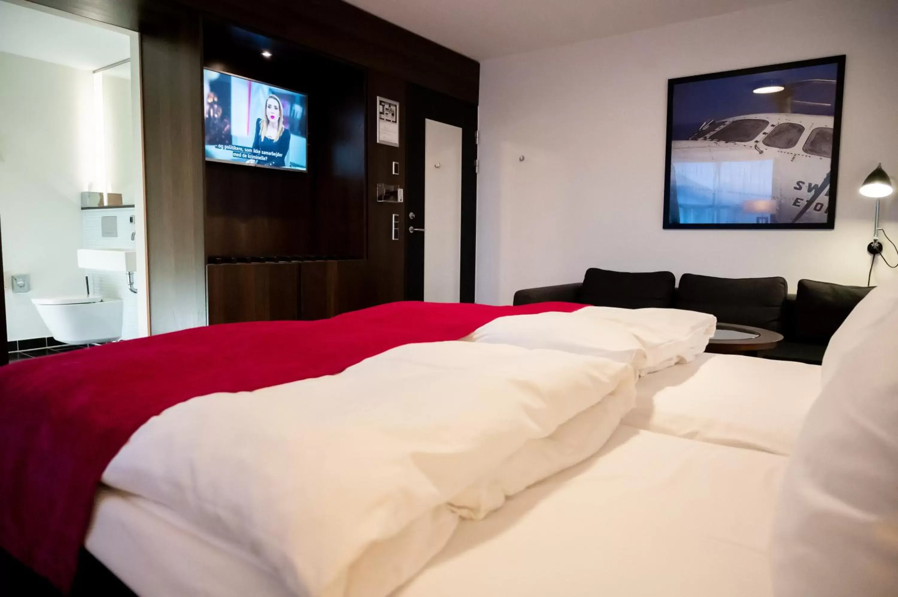 Bed in Hotel Svanen Billund
