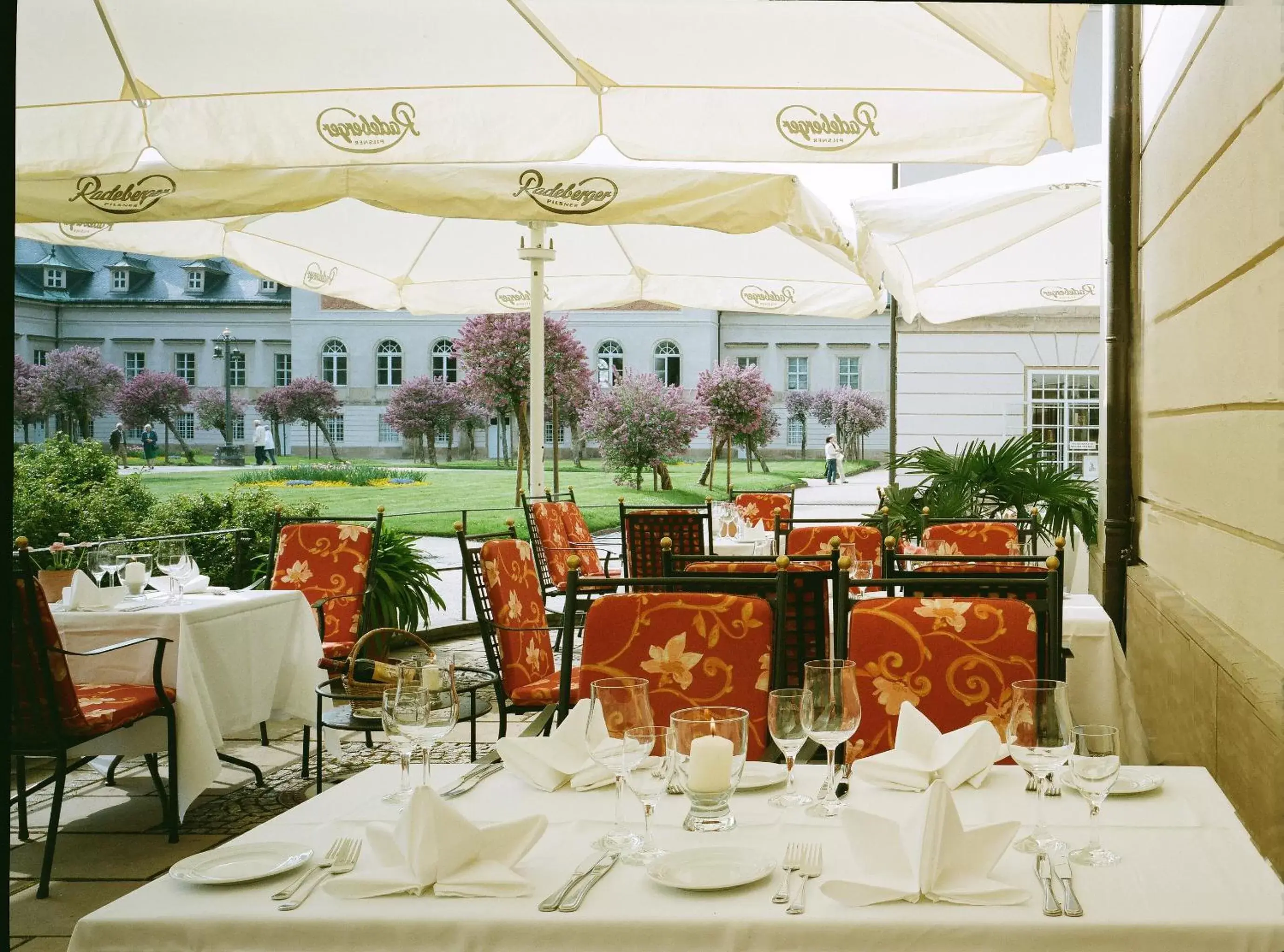 Balcony/Terrace, Restaurant/Places to Eat in Schloss Hotel Dresden Pillnitz