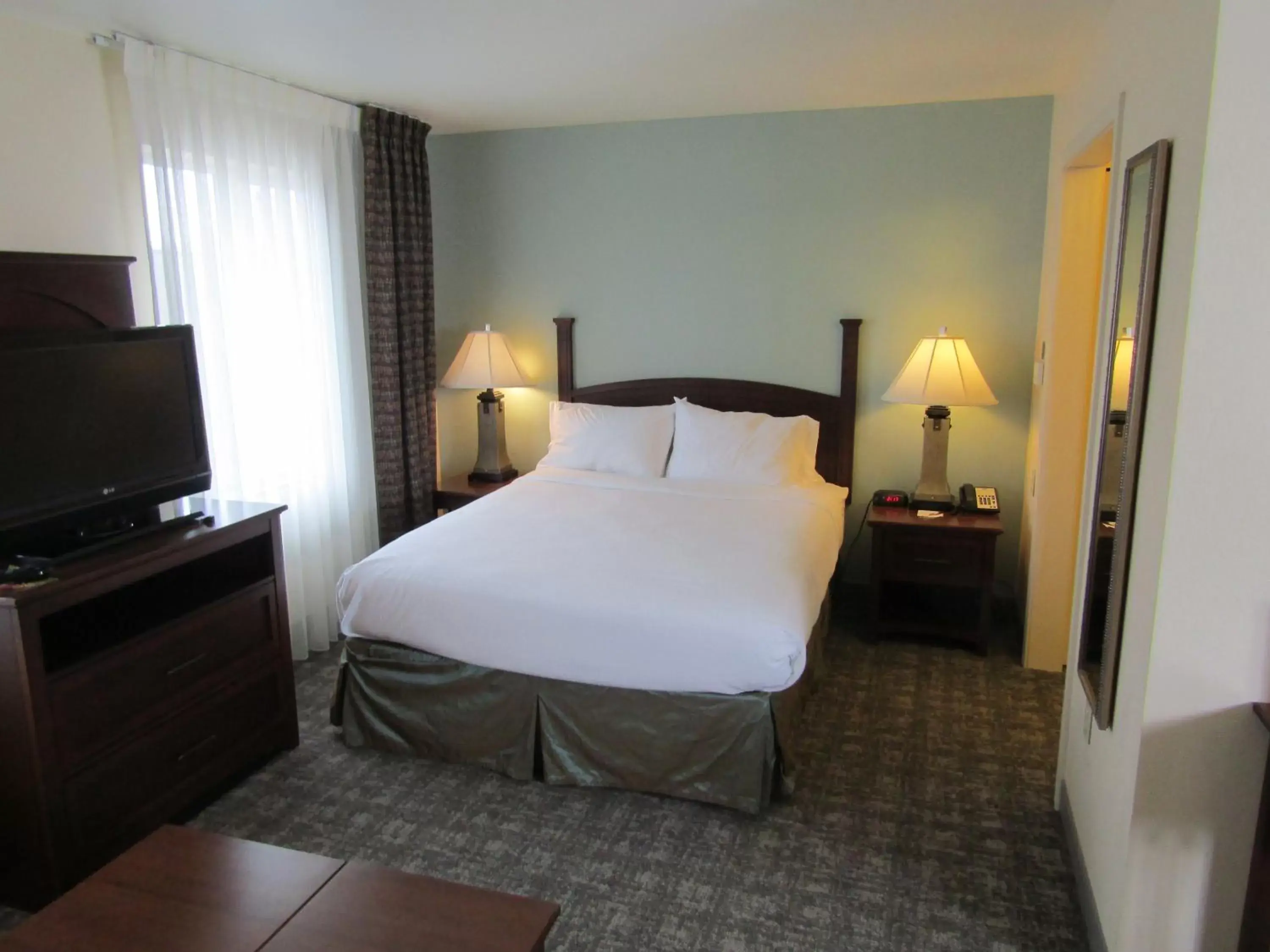 Bed in Staybridge Suites Rochester University, an IHG Hotel