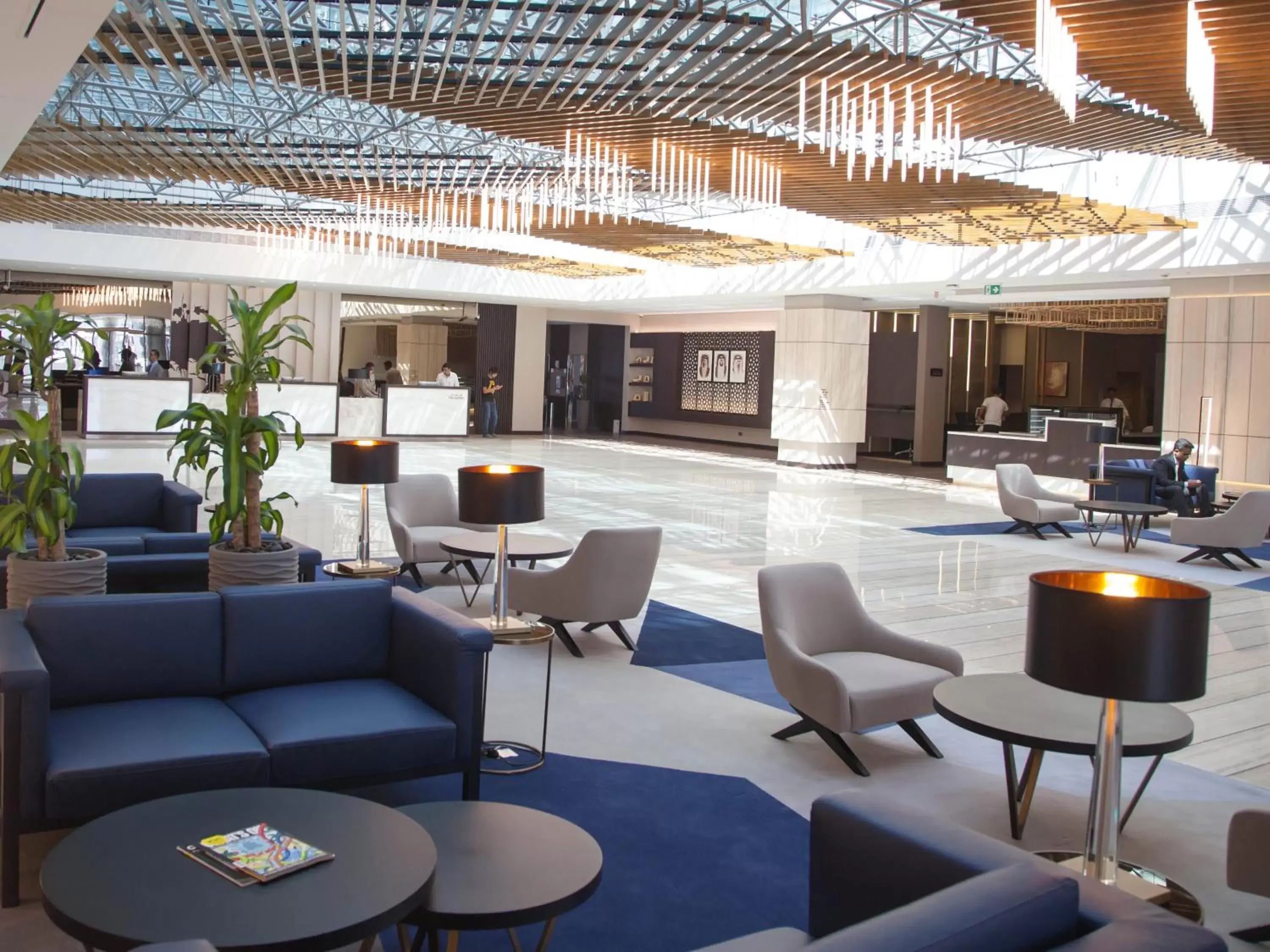 Lobby or reception, Lounge/Bar in Flora Inn Hotel Dubai Airport