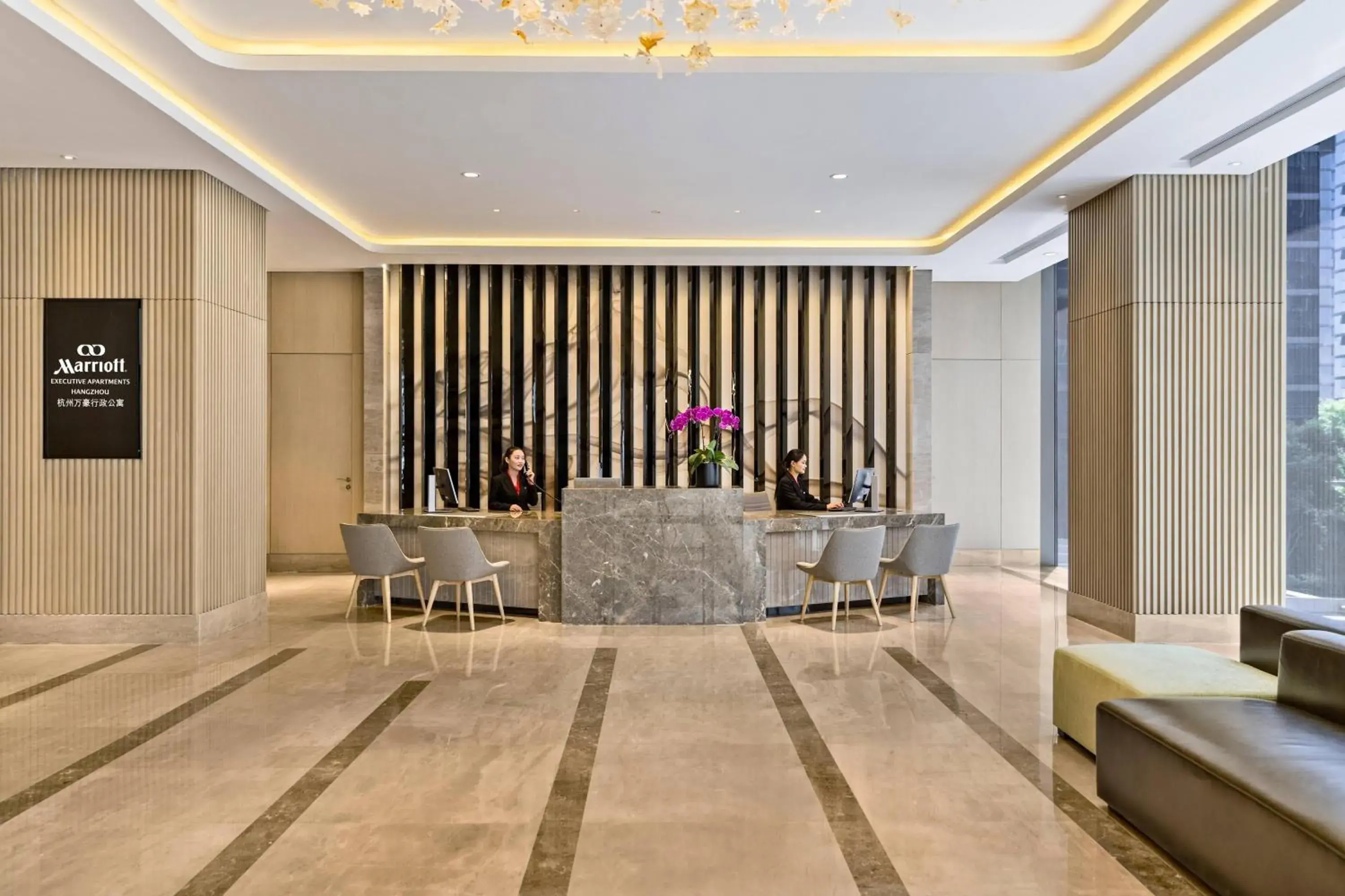 Lobby or reception in Marriott Executive Apartments Hangzhou Yuhang
