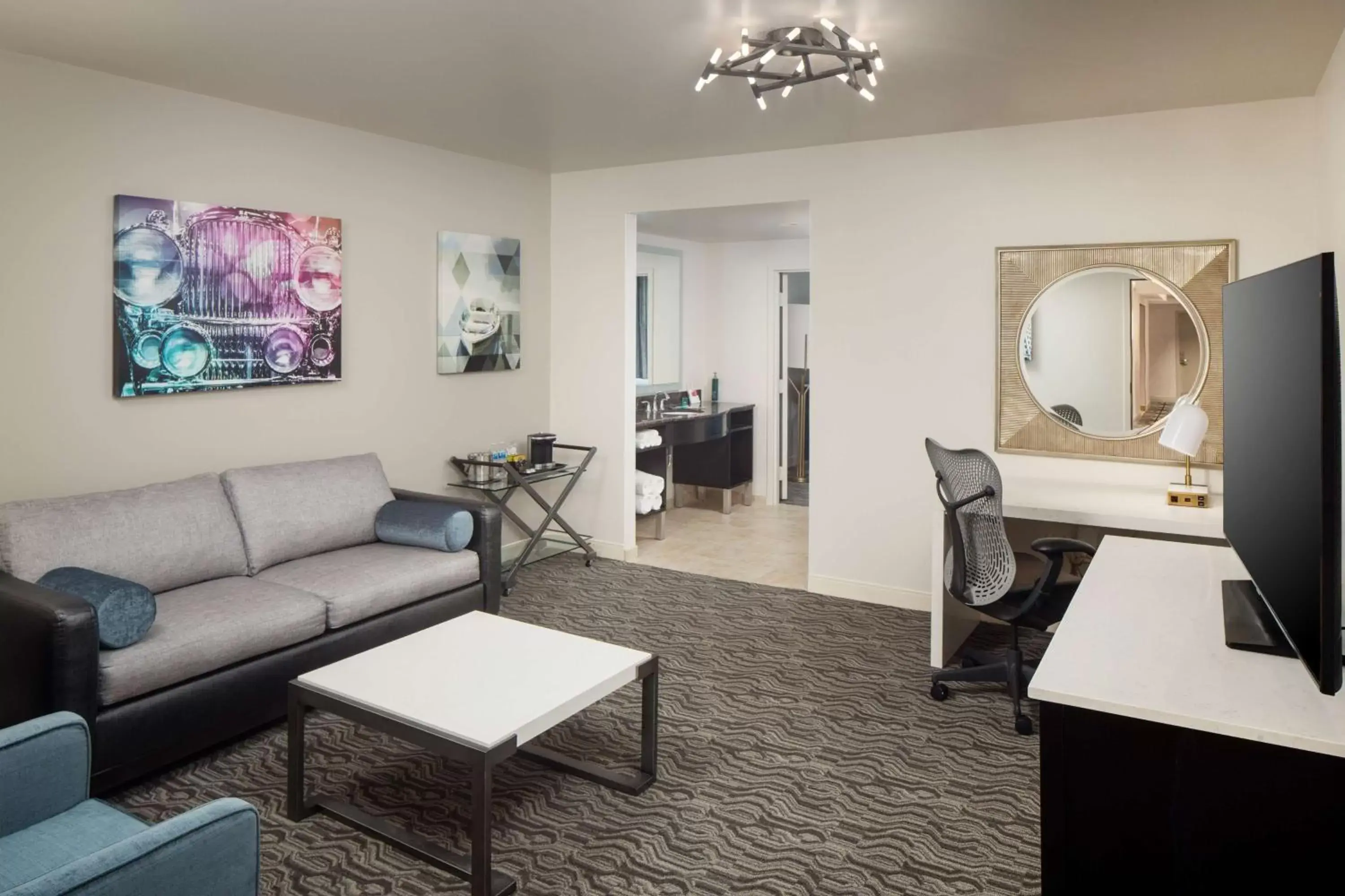 Bedroom, Seating Area in DoubleTree Suites by Hilton Hotel Detroit Downtown - Fort Shelby