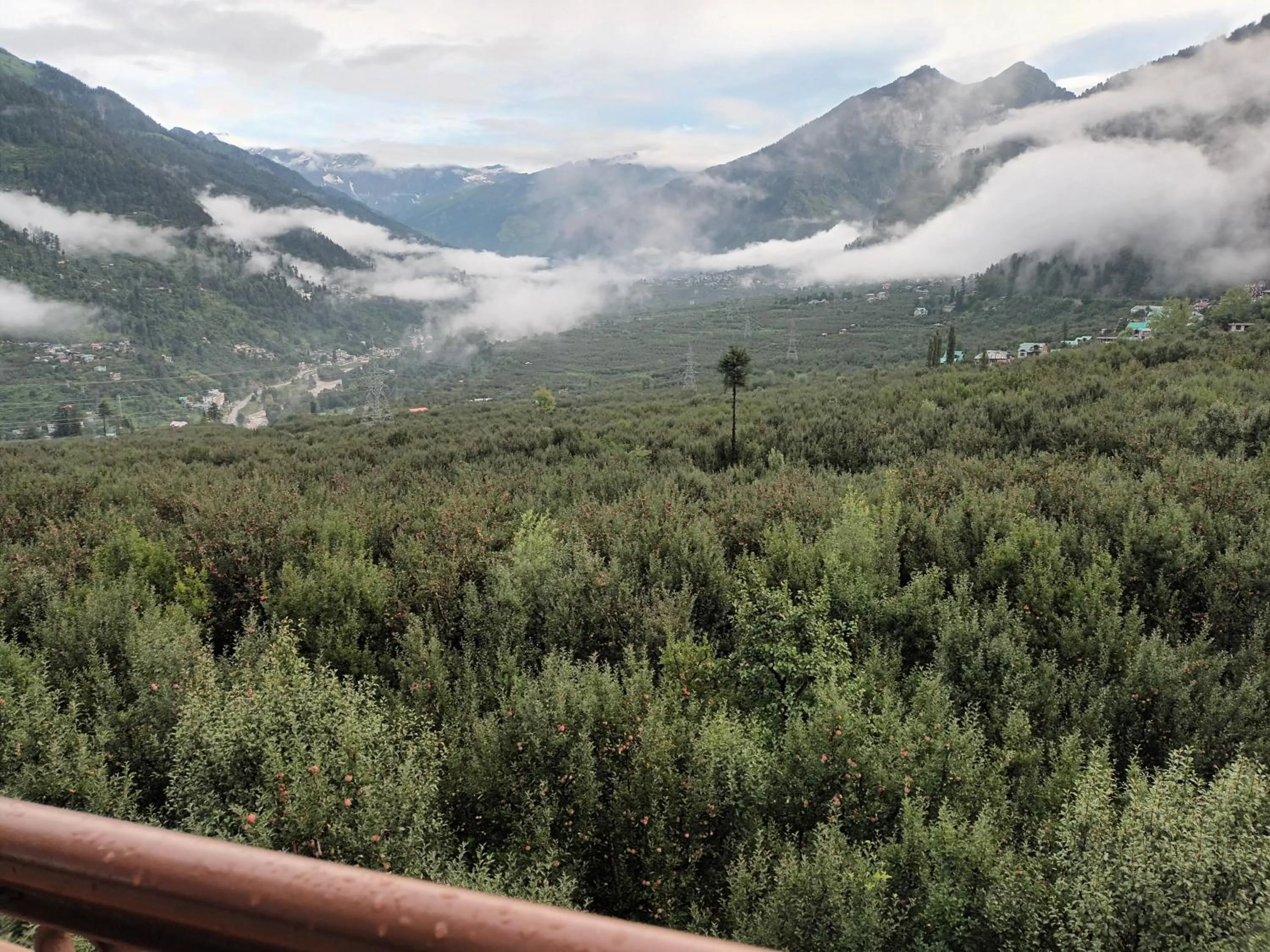 Mountain View in Sarthak Resorts-Reside in Nature with Best View, 9 kms from Mall Road Manali