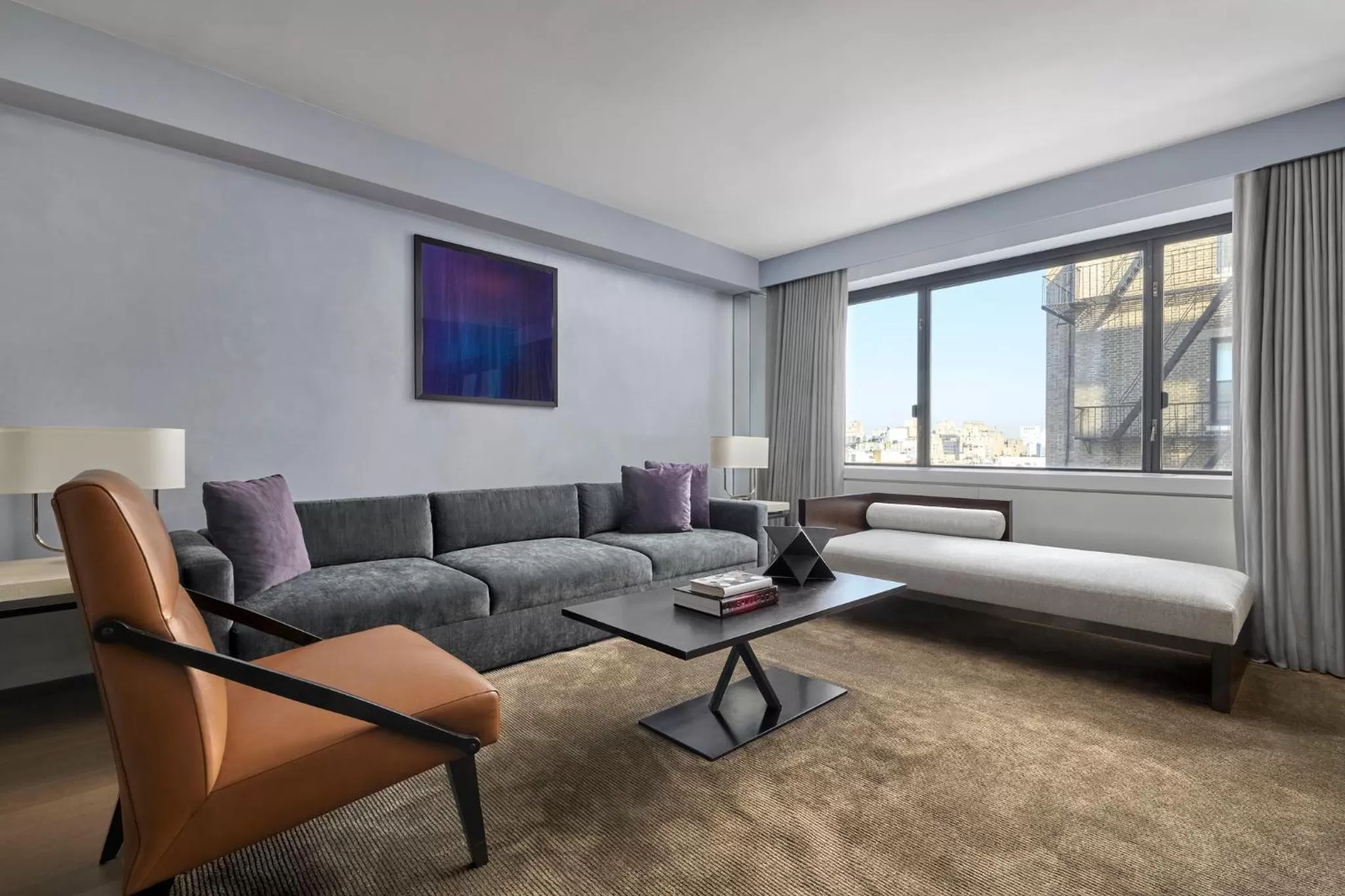 Living room, Bed in Loews Regency New York Hotel