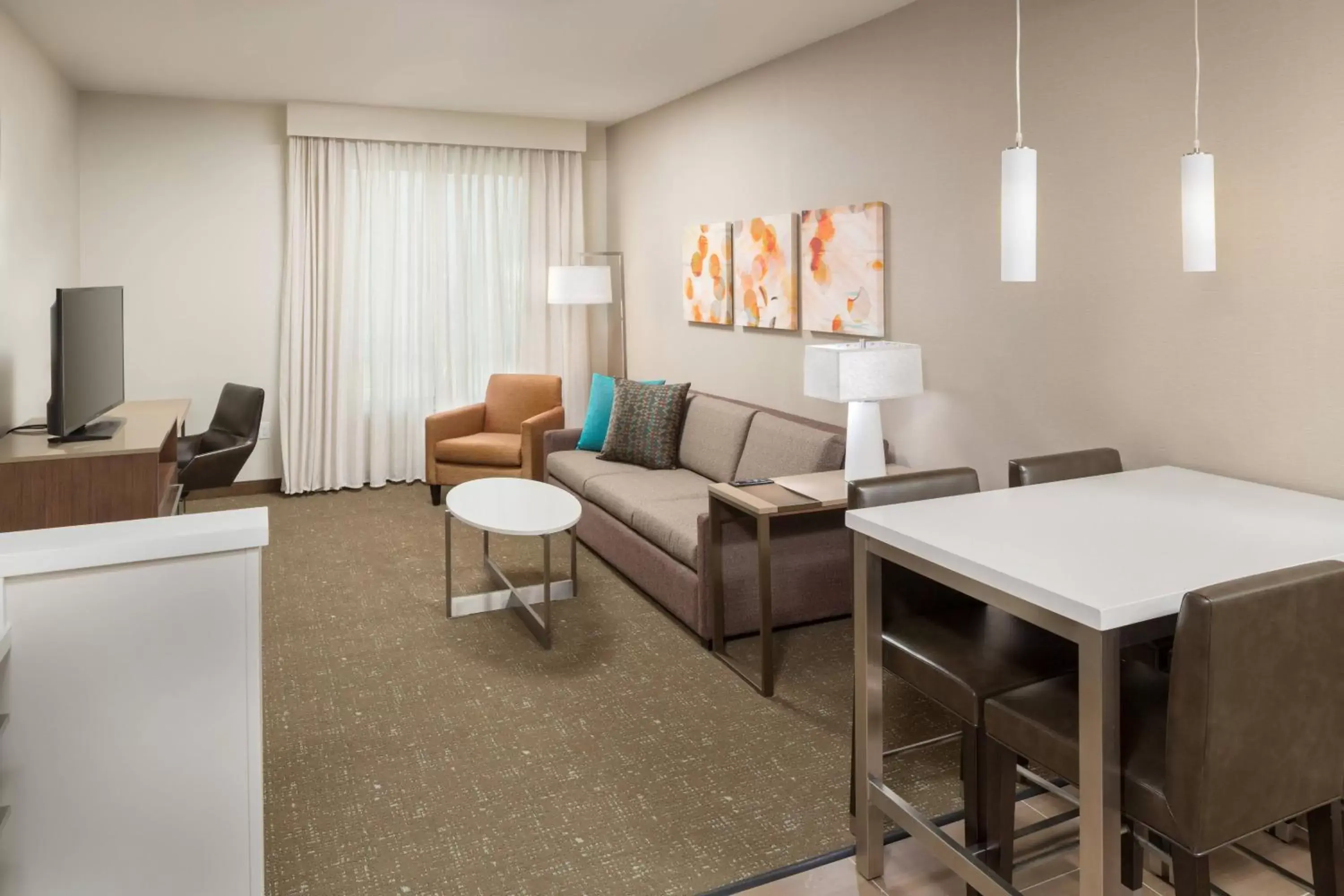 Living room, Seating Area in Residence Inn by Marriott Ontario Rancho Cucamonga