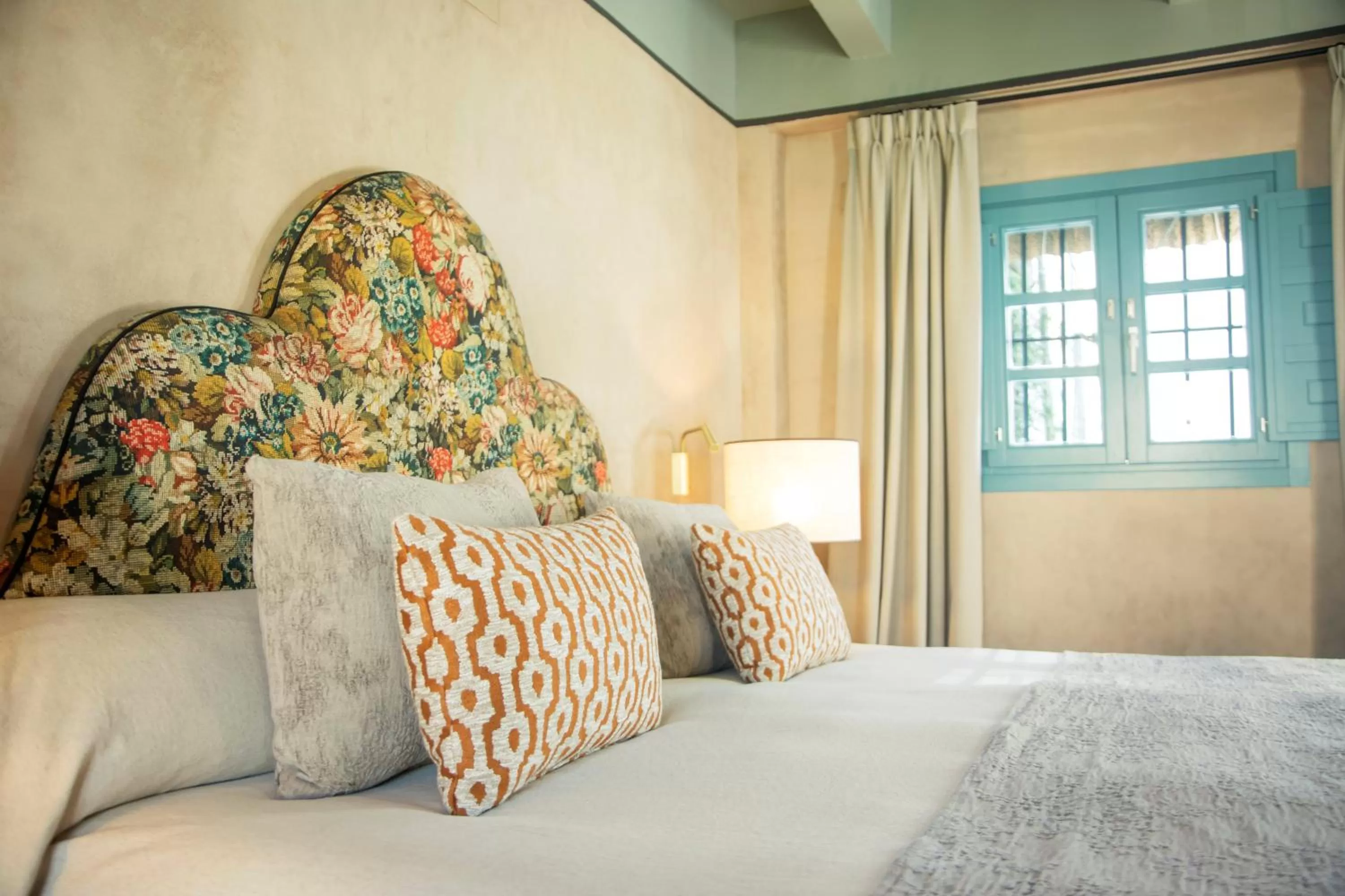 Bed in Hospes Las Casas del Rey de Baeza, a Member of Design Hotels