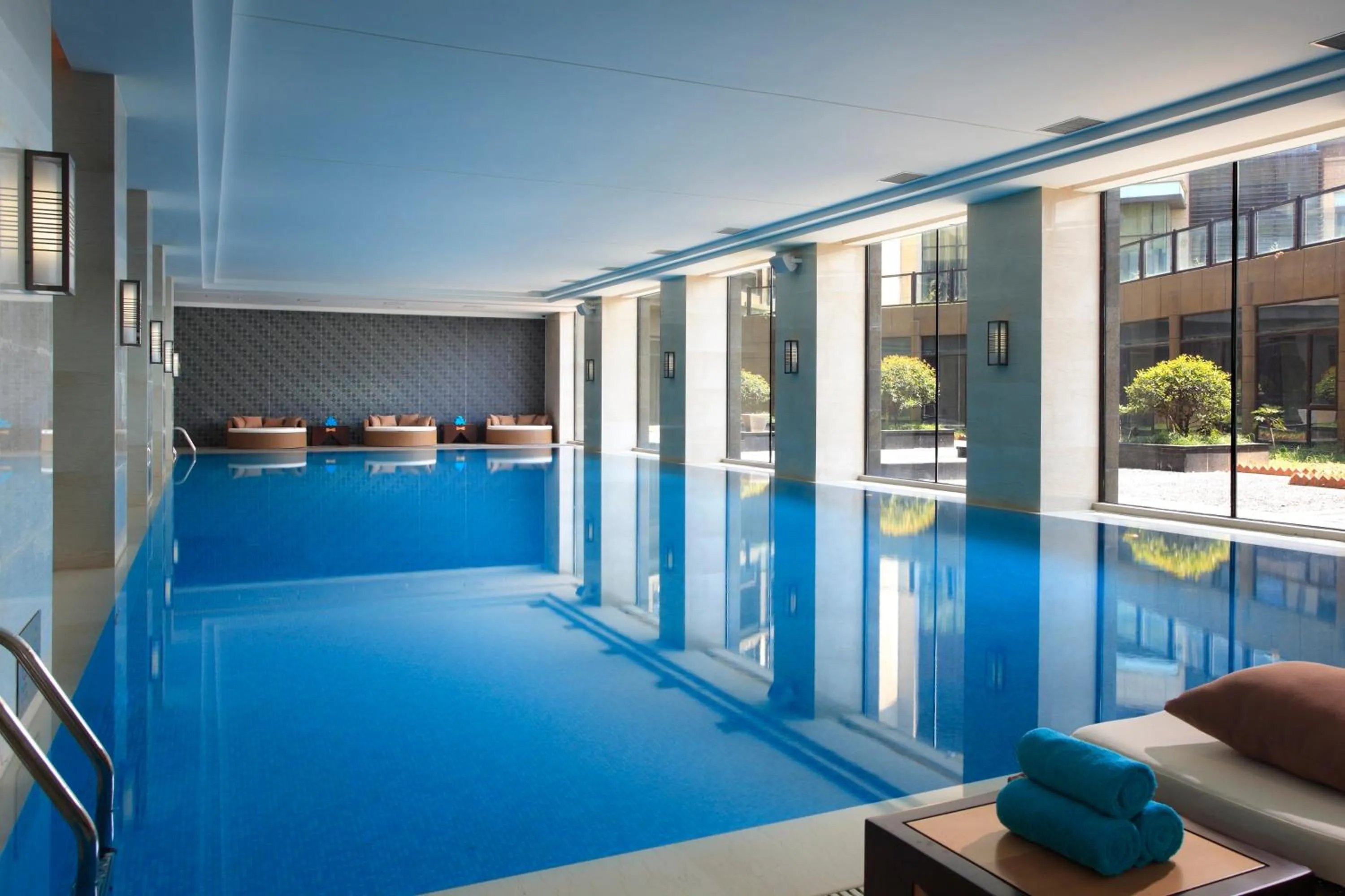 Swimming pool in Crowne Plaza Xuzhou Dalong Lake by IHG