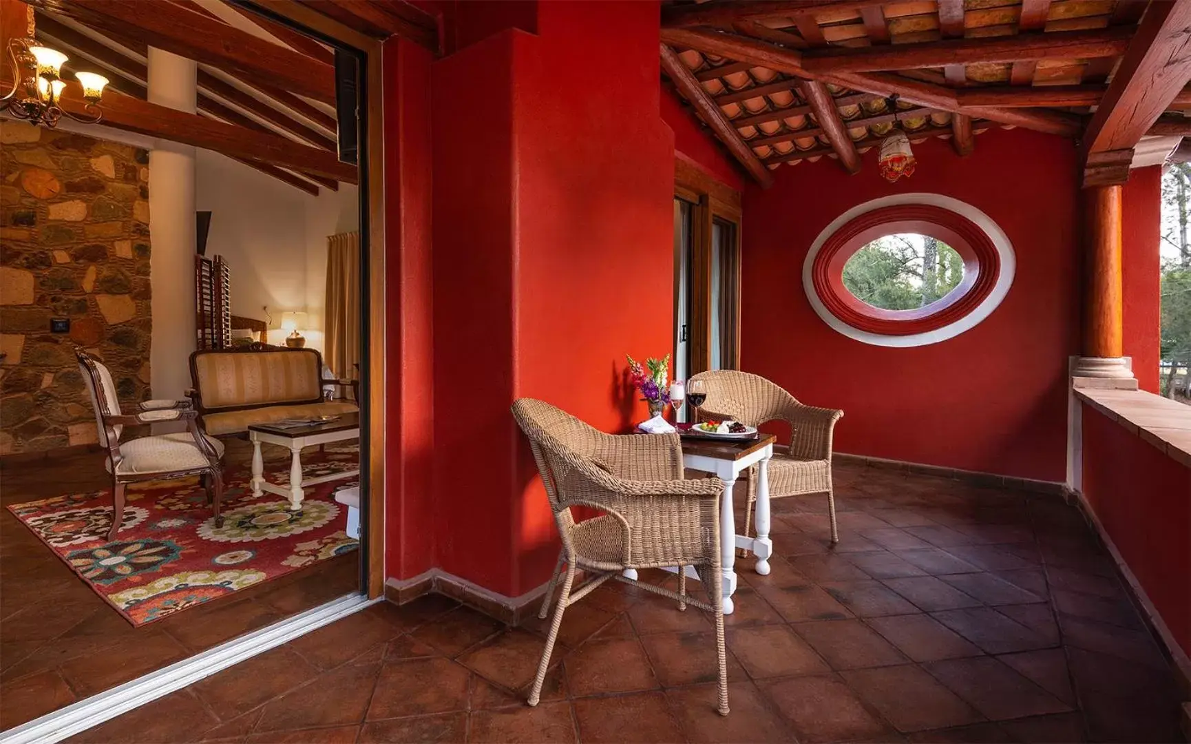 Balcony/Terrace, Seating Area in Hotel Boutique Casa Colorada