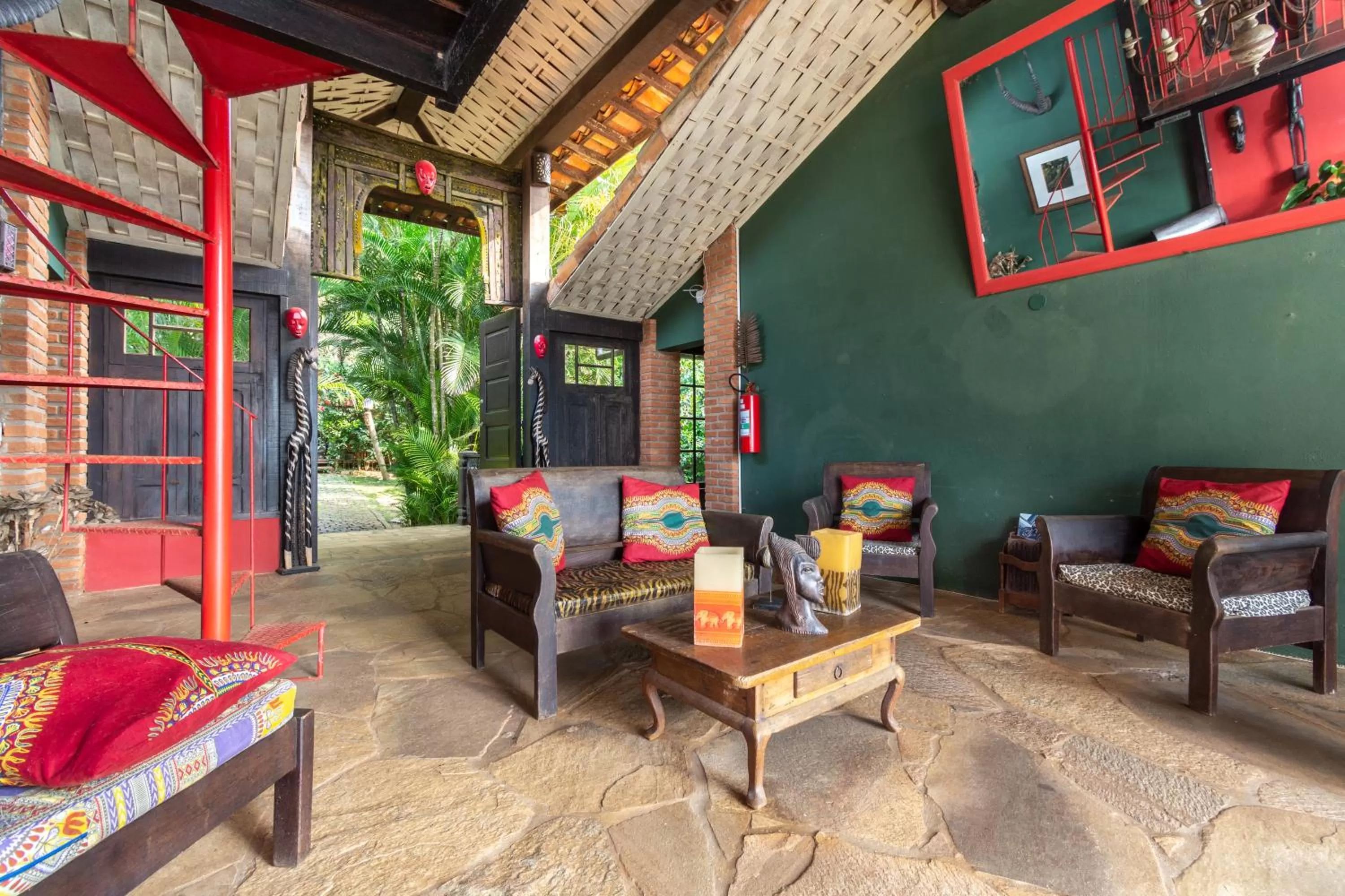 Seating area in Pousada Afrika