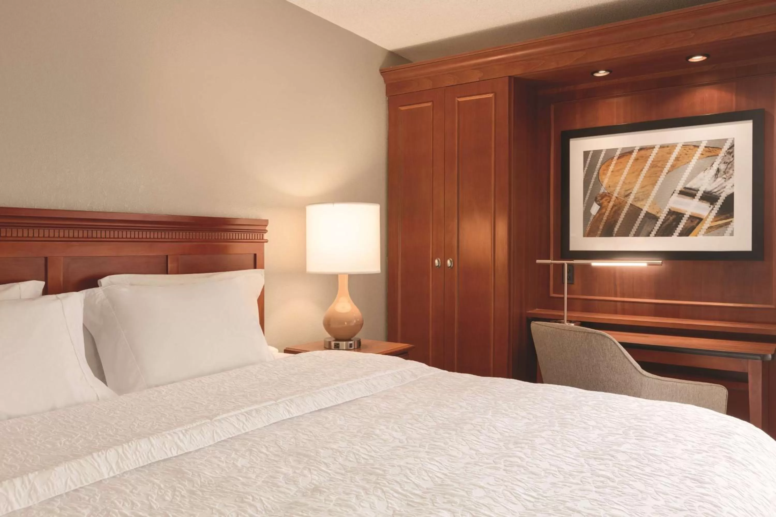 Bed in Hampton Inn Des Moines-Airport