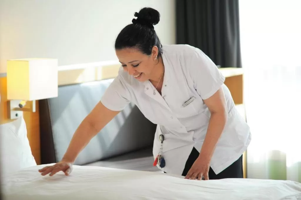 Bed in ATLANTIC Hotel Kiel