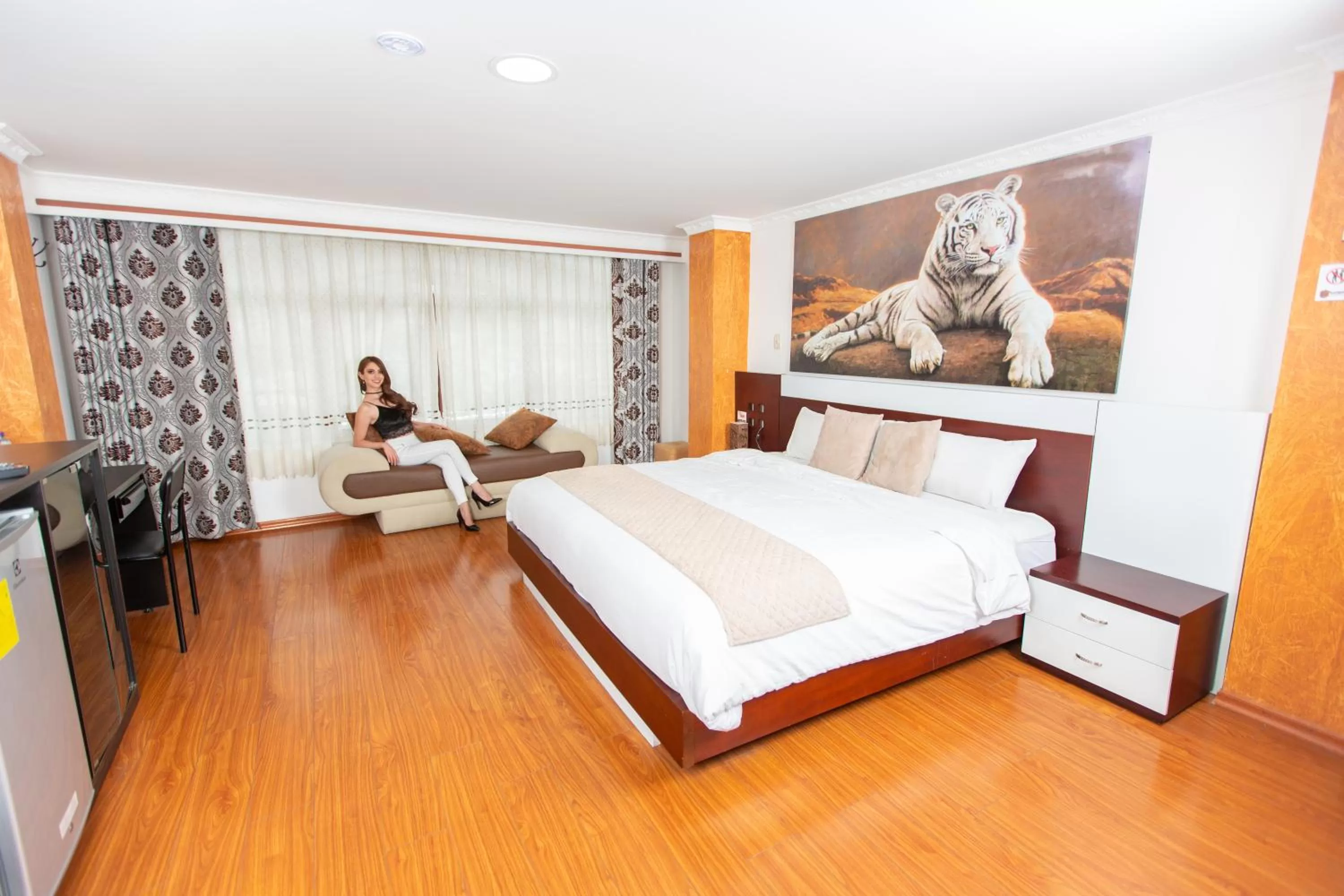 Photo of the whole room, Bed in La Kapital Hotel