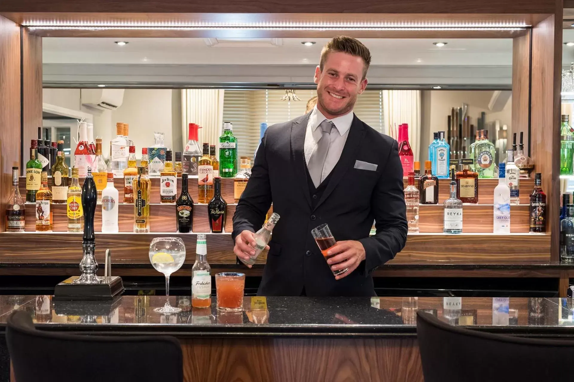 Lounge or bar in The Royal & Fortescue Hotel Lounge or bar in The Royal & Fortescue Hotel