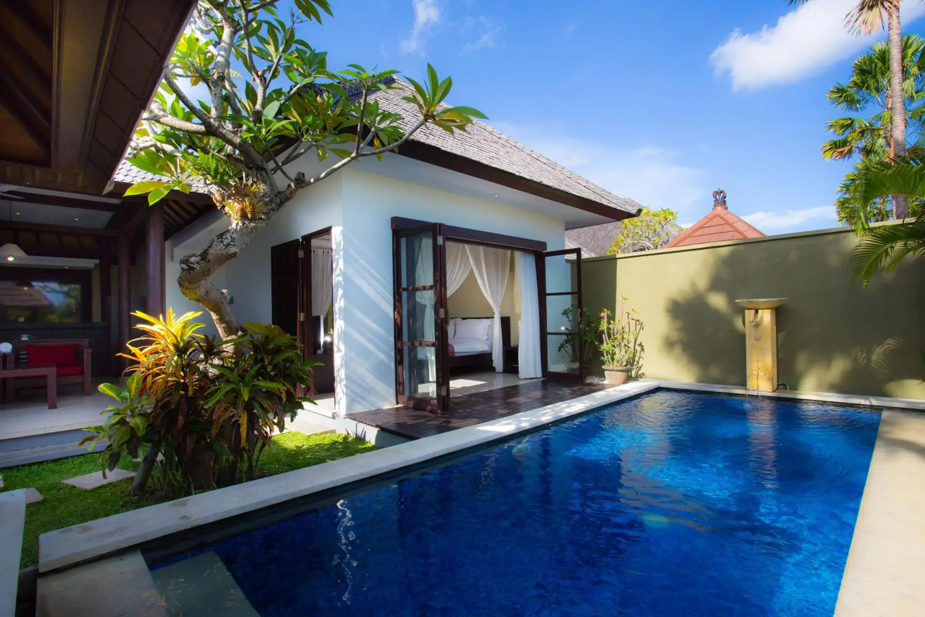 Balcony/Terrace, Swimming Pool in The Bidadari Villas and Spa