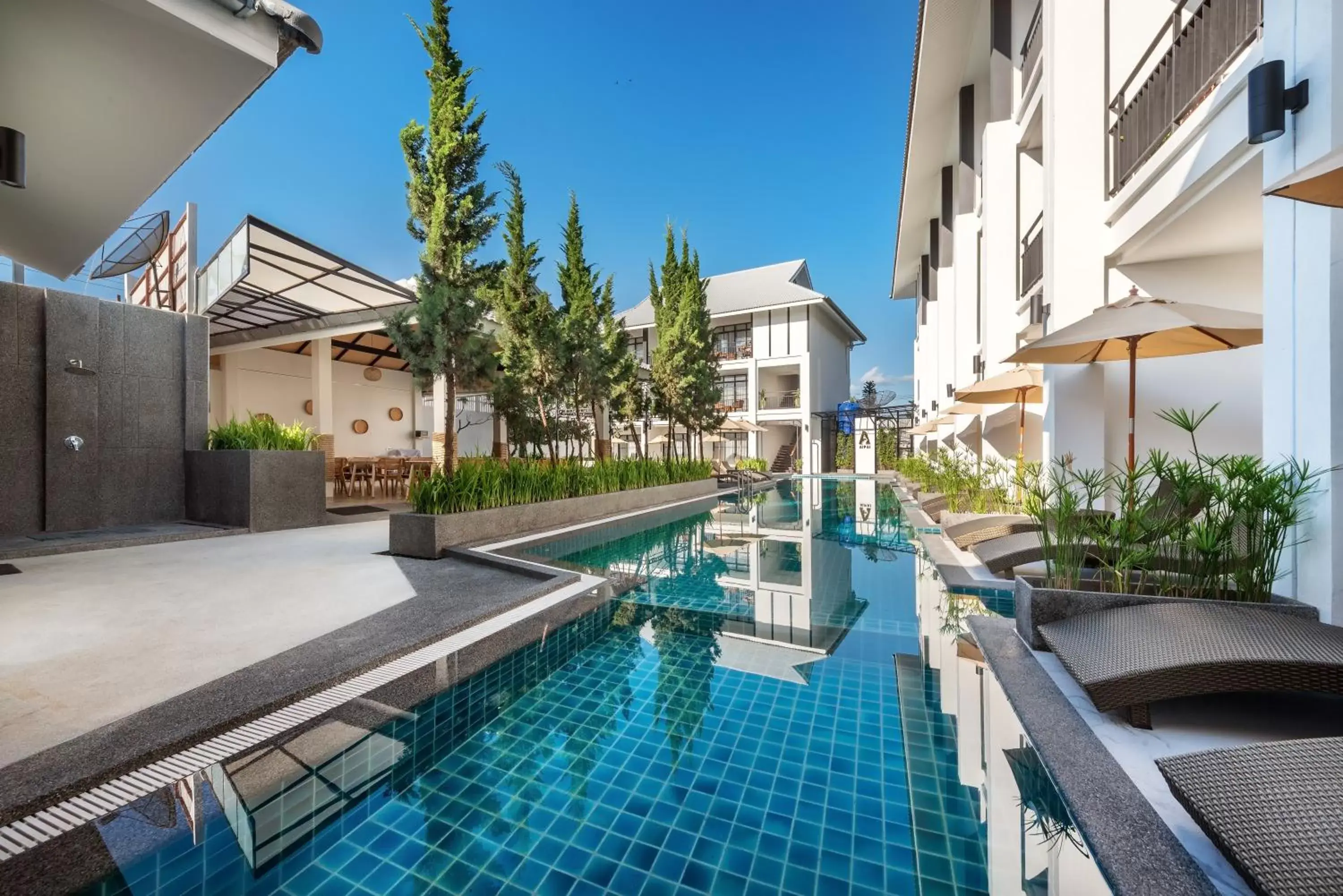 Property building, Swimming Pool in Ai Pai Hotel