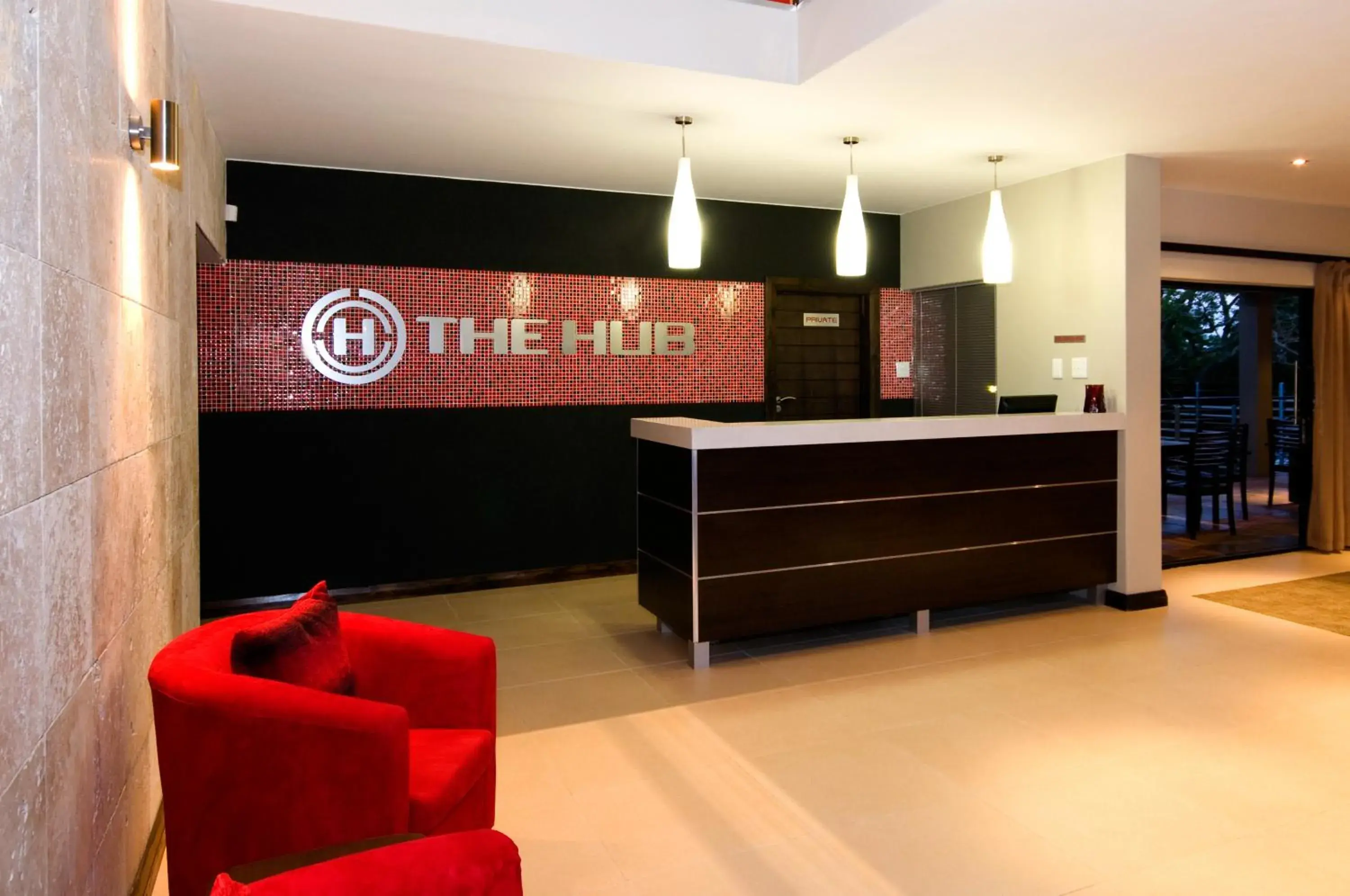 Lobby or reception, Lounge/Bar in The Hub Boutique Hotel