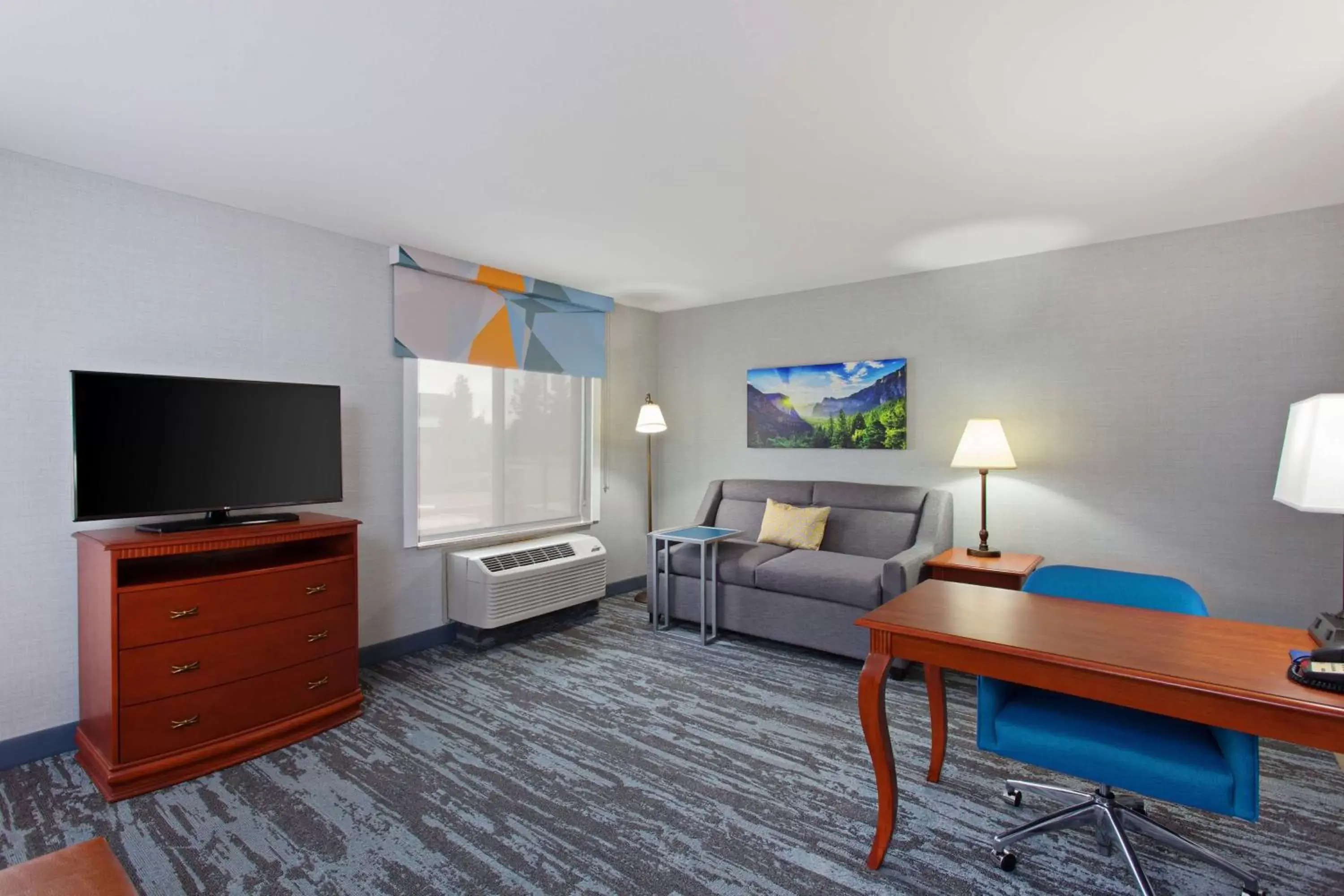 Bedroom, TV/Entertainment Center in Hampton Inn & Suites Clovis Airport North