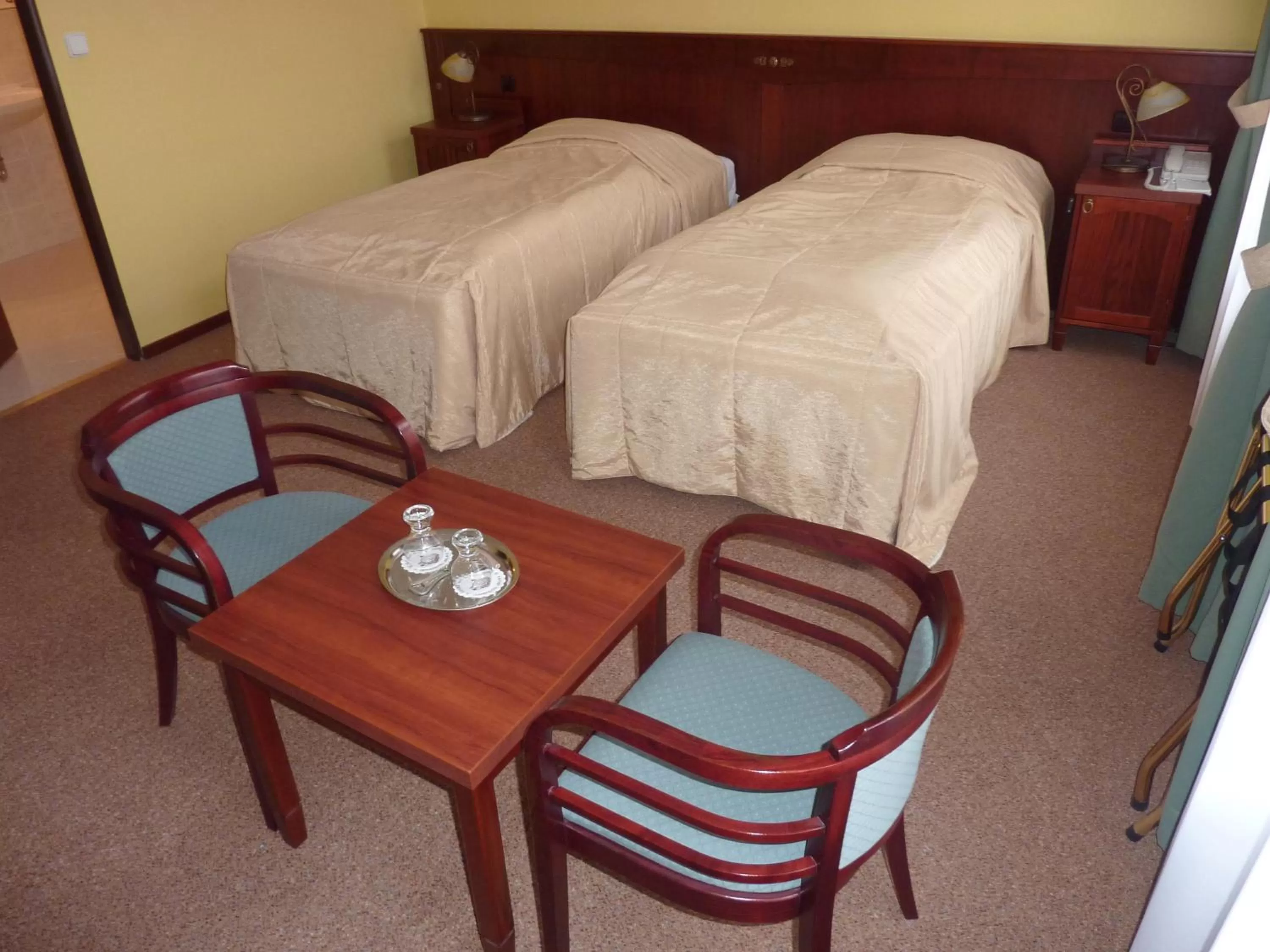 Bed in Grandhotel Garni