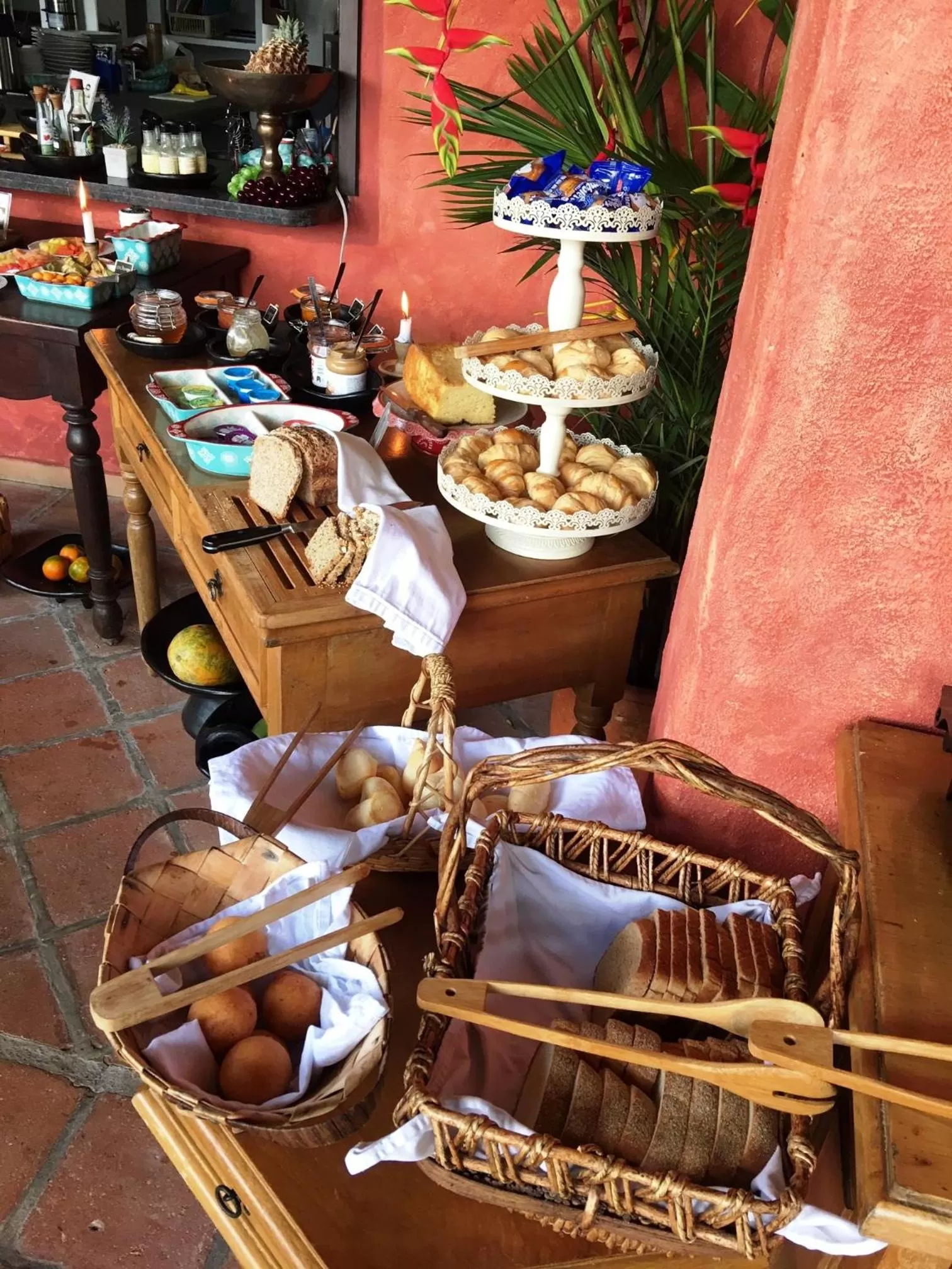 Breakfast in Monasterio San Agustín, Colombia