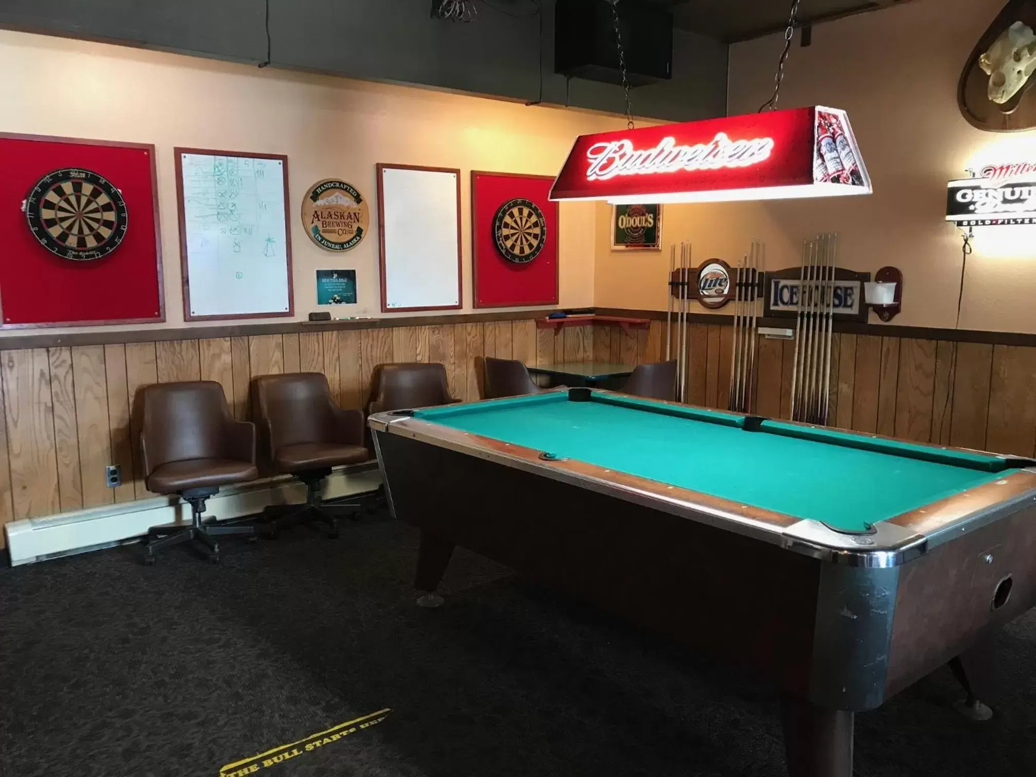 Billiards in Shelikof Lodge