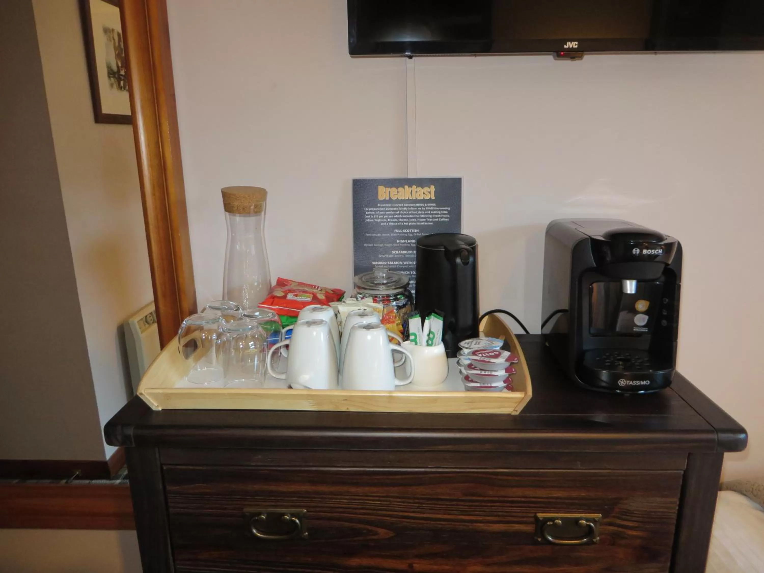 Coffee/tea facilities in Eriskay B&B and Aviemore Glamping
