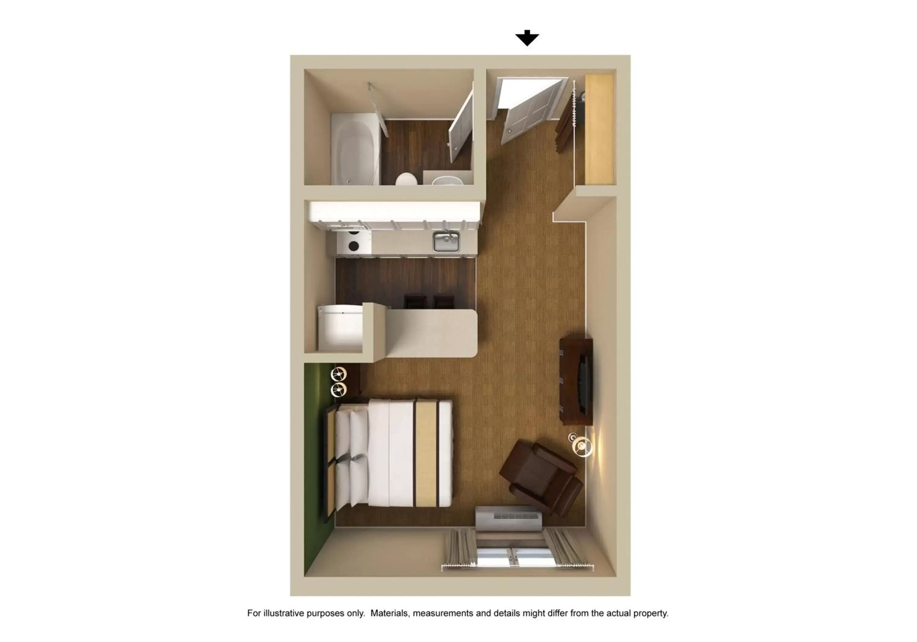 Floor Plan in Extended Stay America Suites - Kansas City - Airport