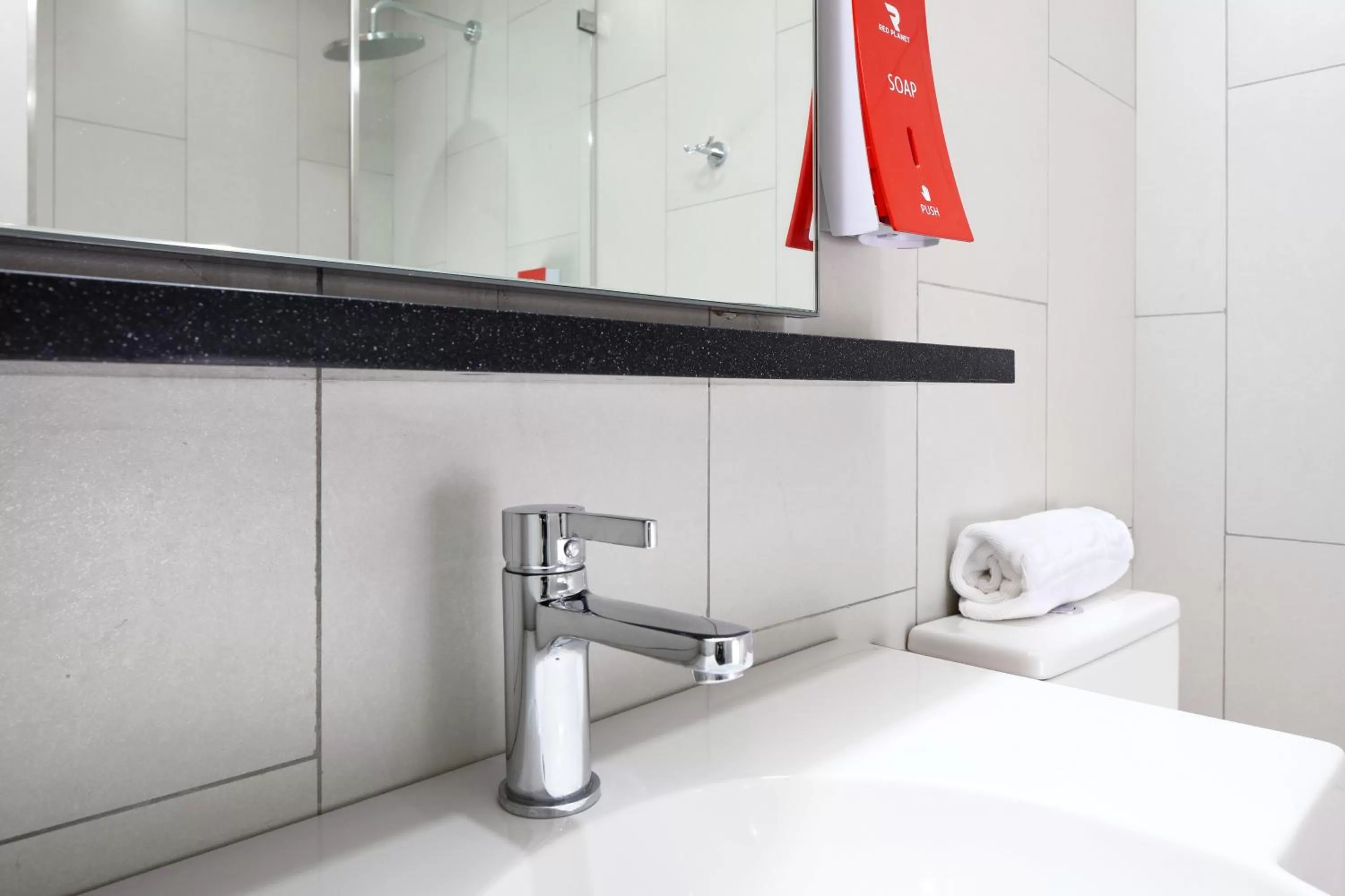 Bathroom in Red Planet Cubao Aurora Boulevard