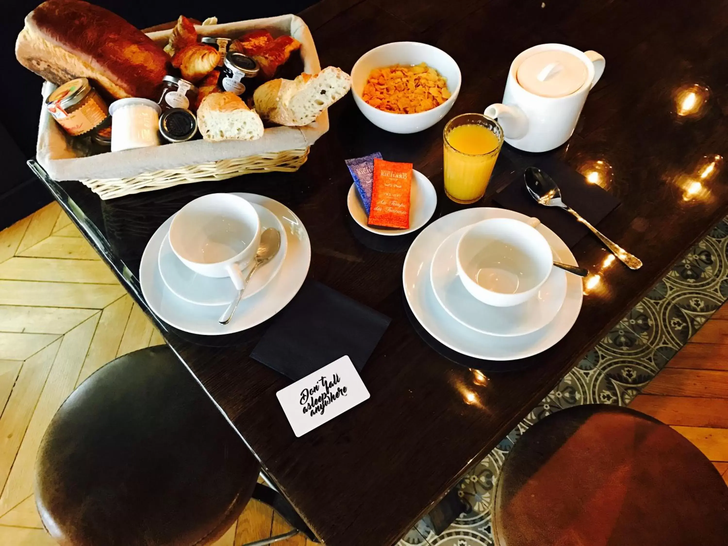 Continental breakfast in Hotel Scarlett