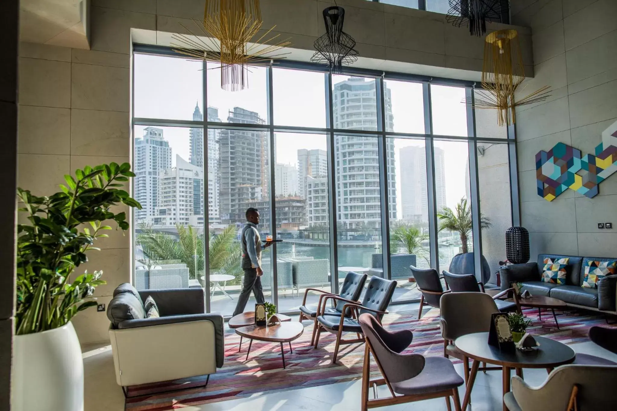Lounge or bar in InterContinental Dubai Marina, an IHG Hotel