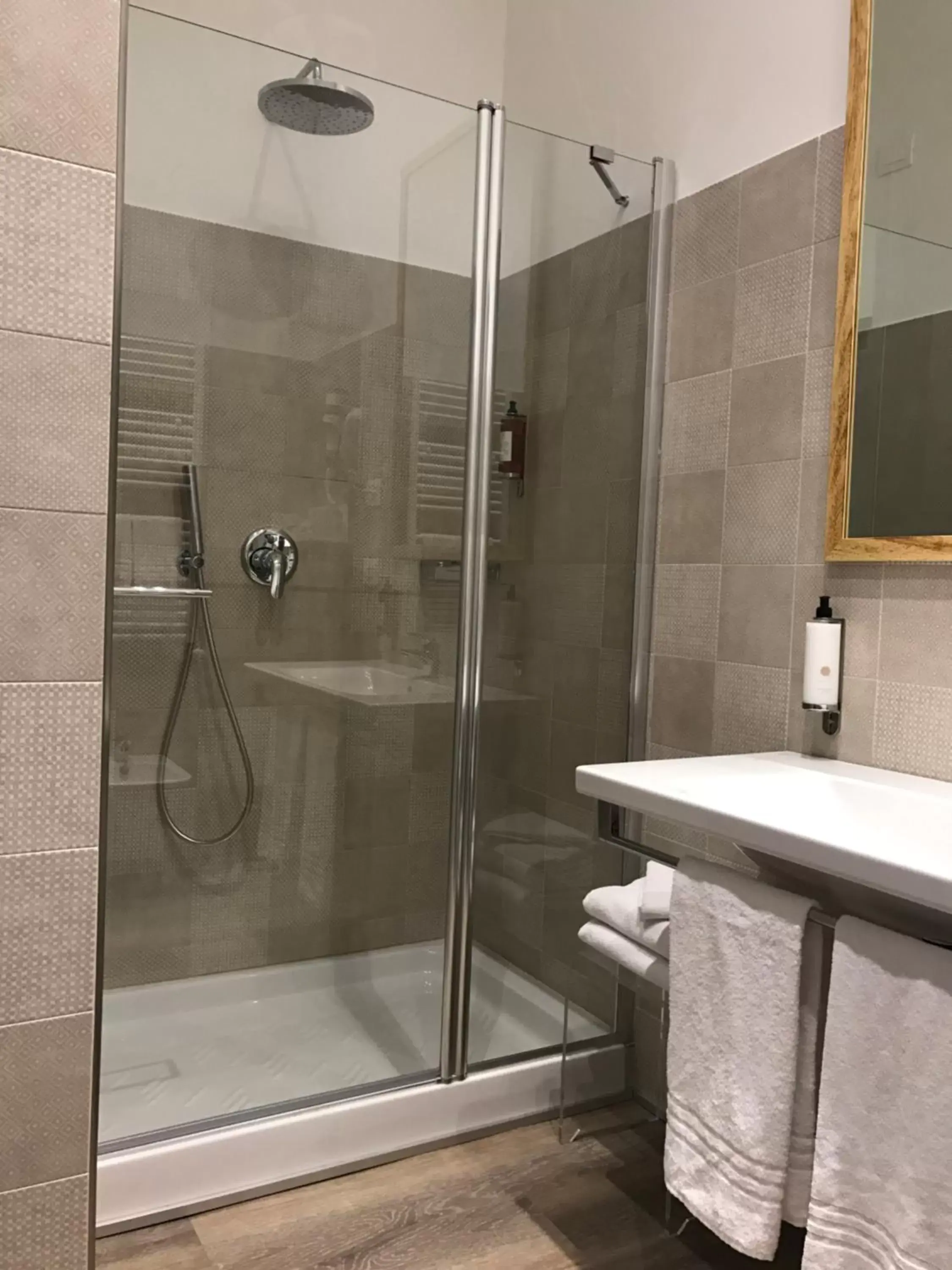 Shower, Bathroom in Hotel Bernina