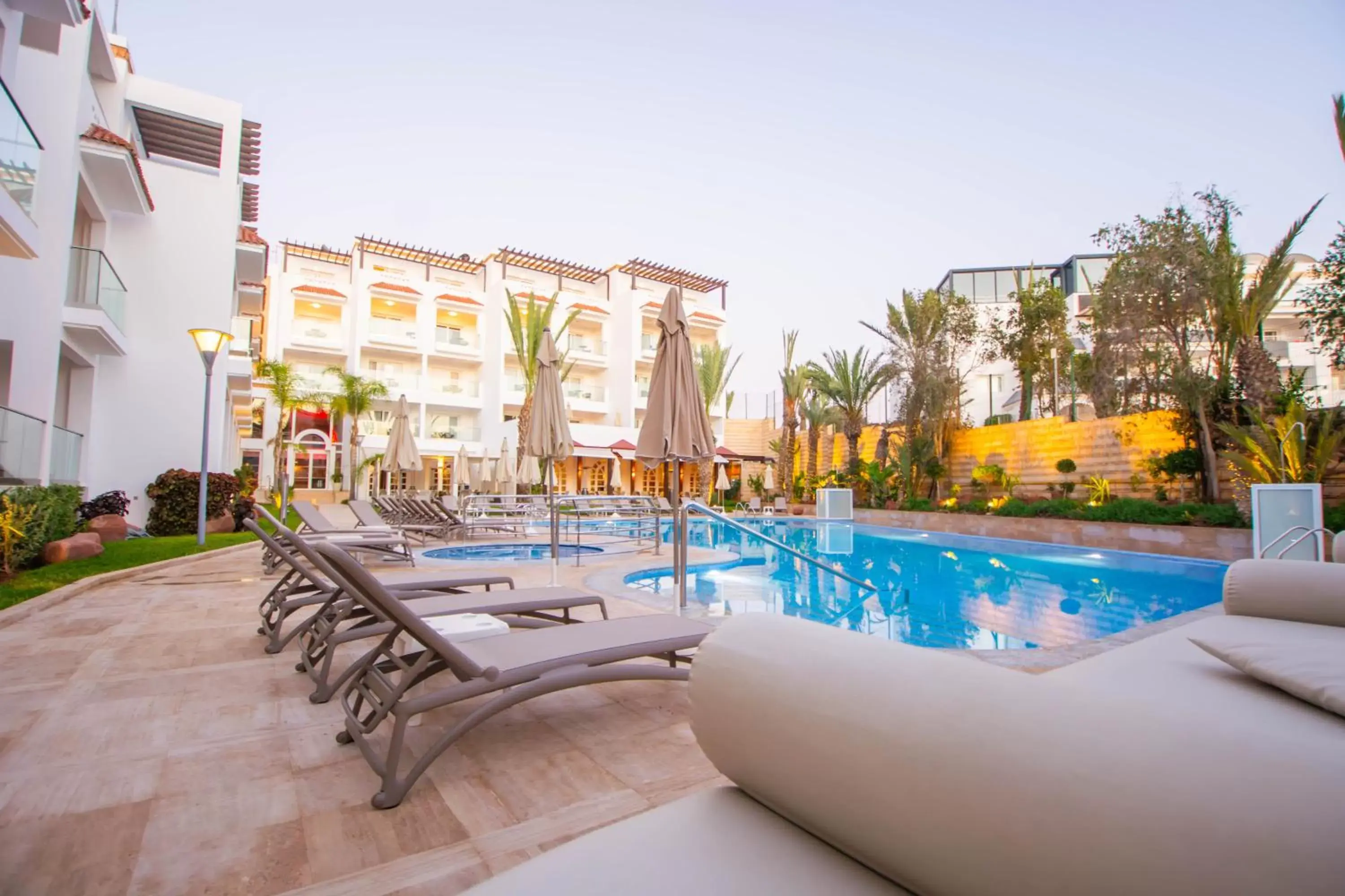 Solarium, Swimming Pool in Hotel Timoulay and Spa Agadir