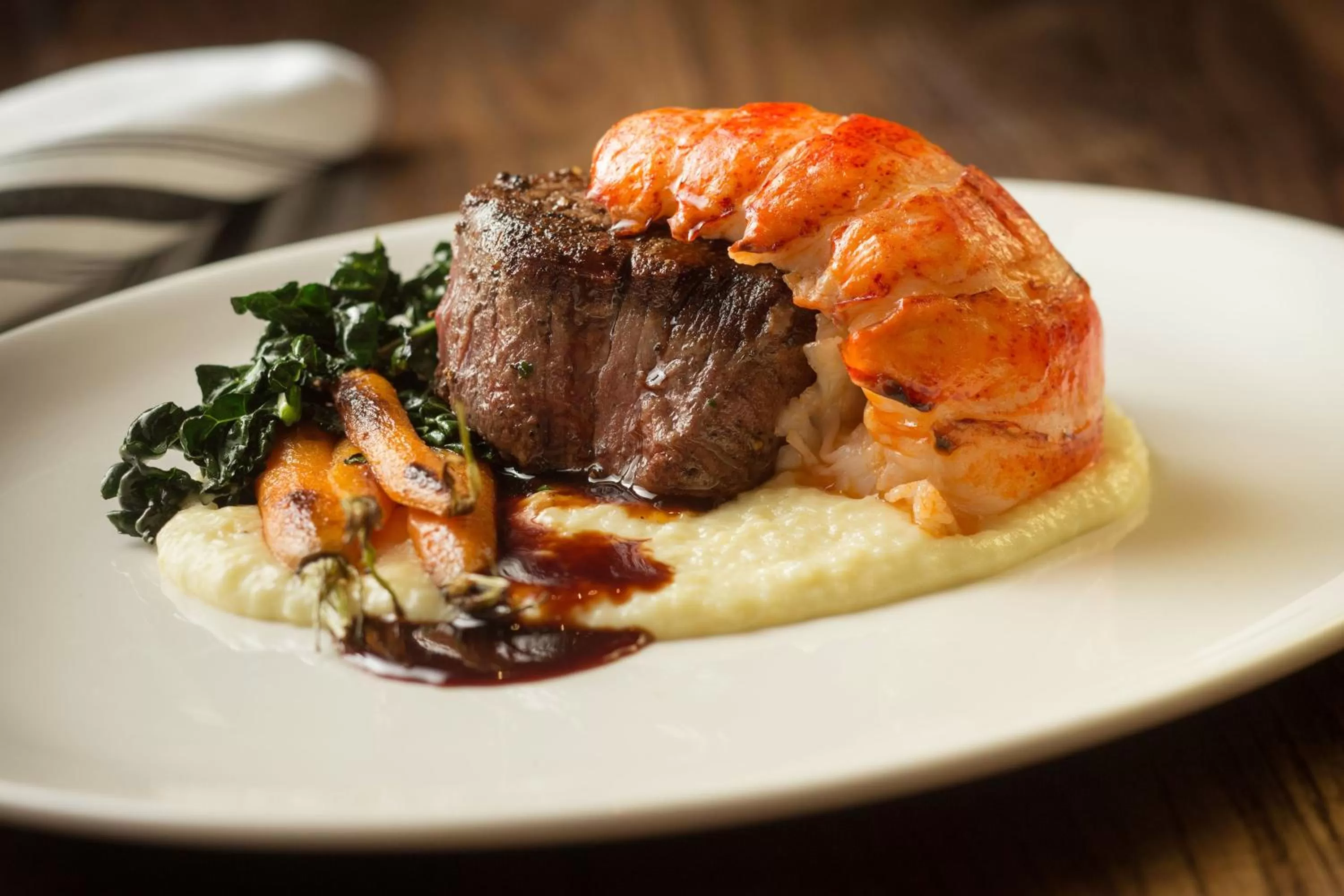 Food close-up in Riverhouse Lodge