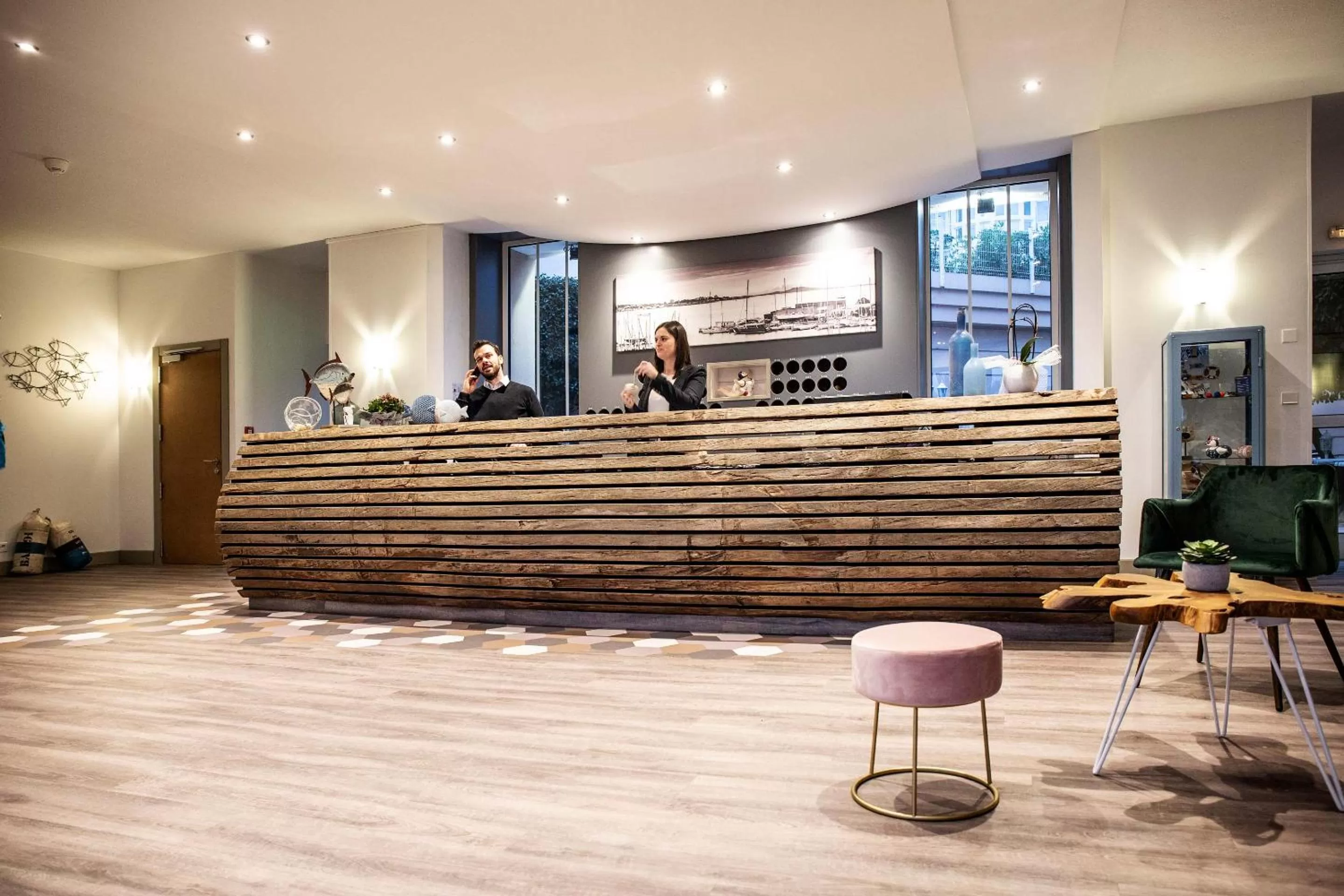 Lobby or reception in Hotel Port Marine